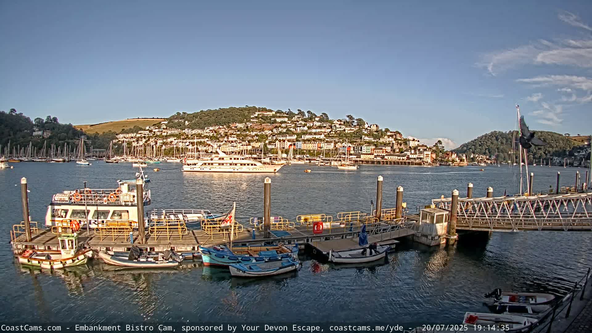 Dartmouth North Ferry Terminal & Pontoon Live Cam - South Hams, Devon, South West, England, United Kingdom