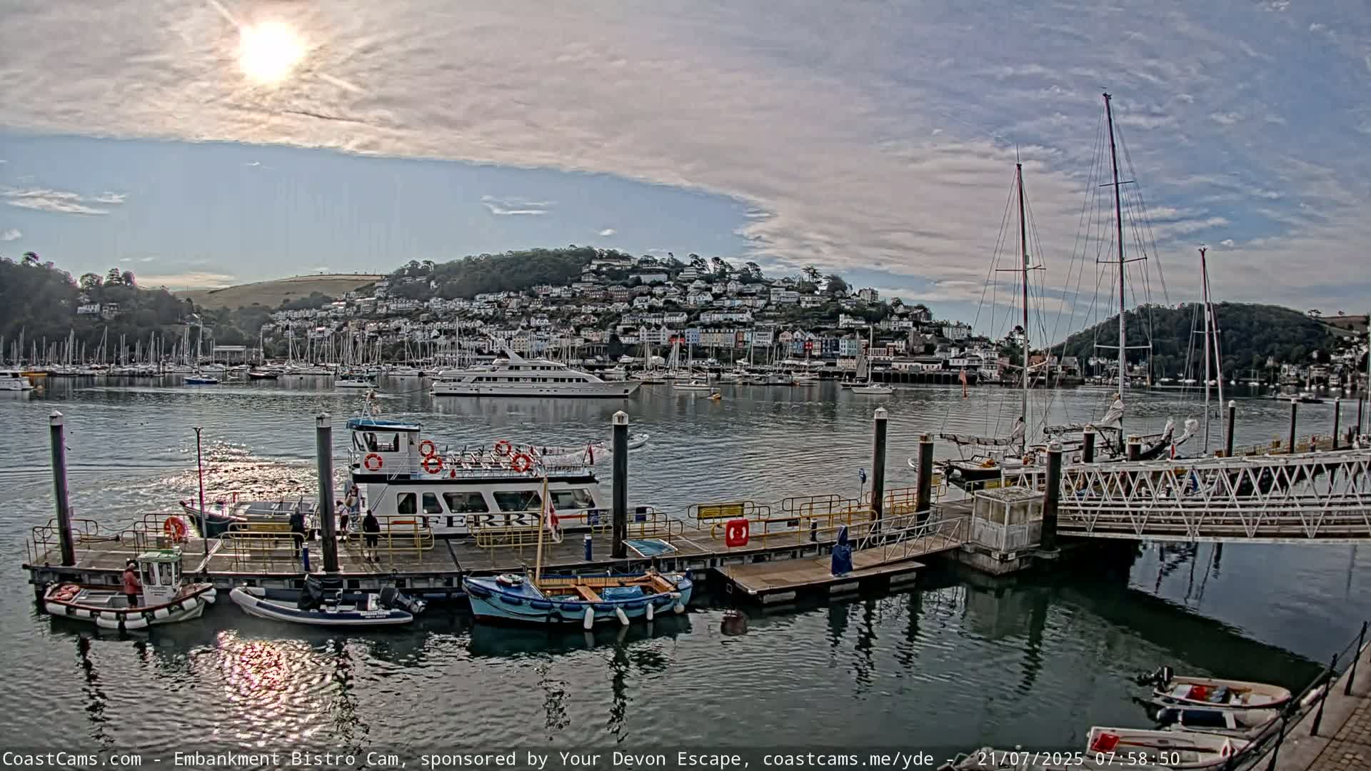 Dartmouth North Ferry Terminal & Pontoon Live Cam - South Hams, Devon, South West, England, United Kingdom