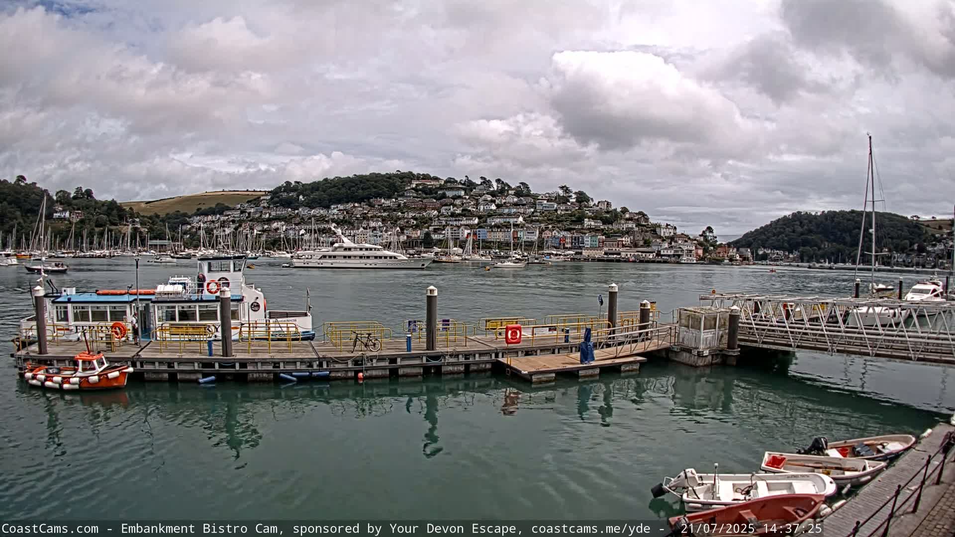 Dartmouth North Ferry Terminal & Pontoon Live Cam - South Hams, Devon, South West, England, United Kingdom