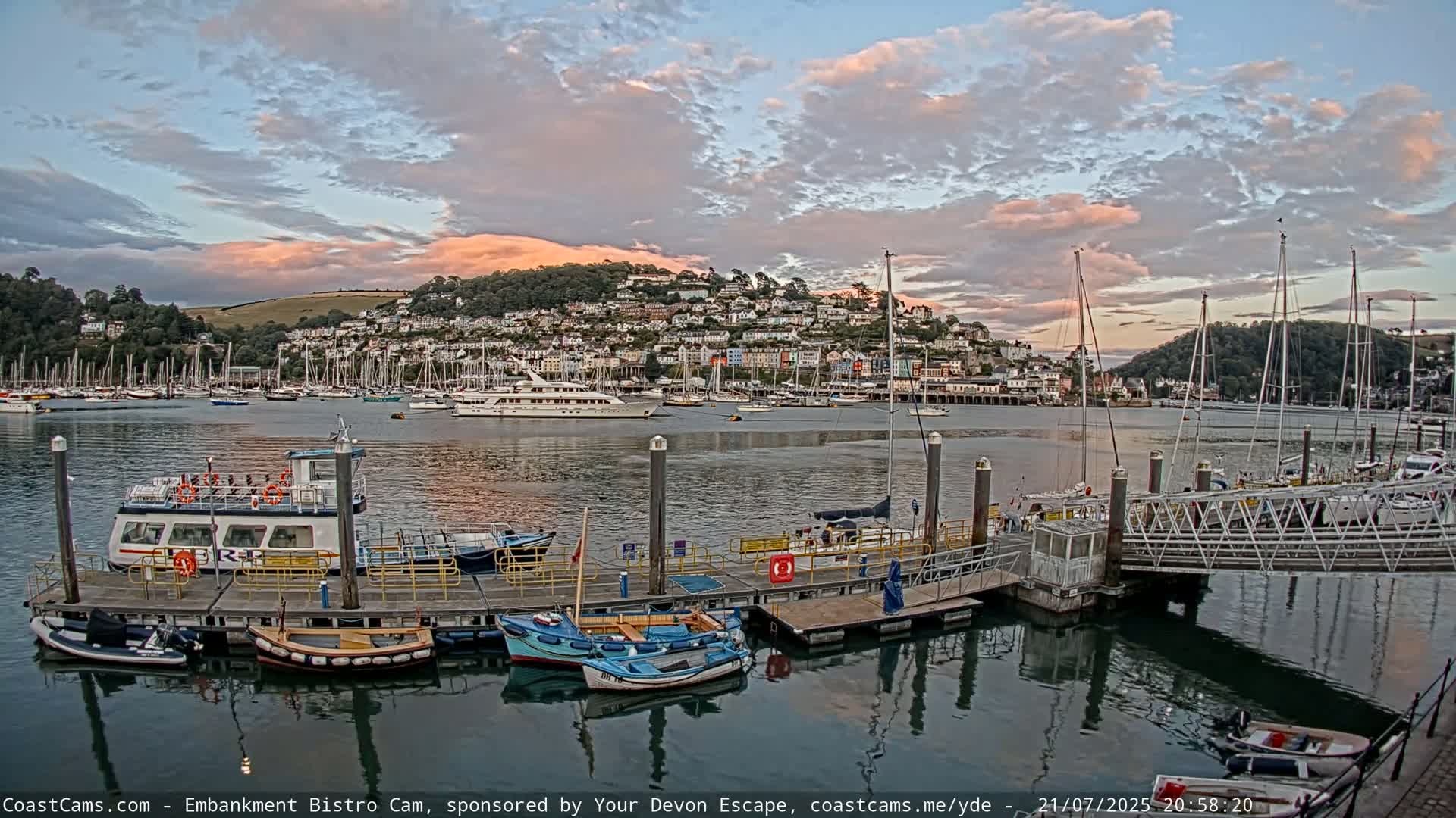 Dartmouth North Ferry Terminal & Pontoon Live Cam - South Hams, Devon, South West, England, United Kingdom