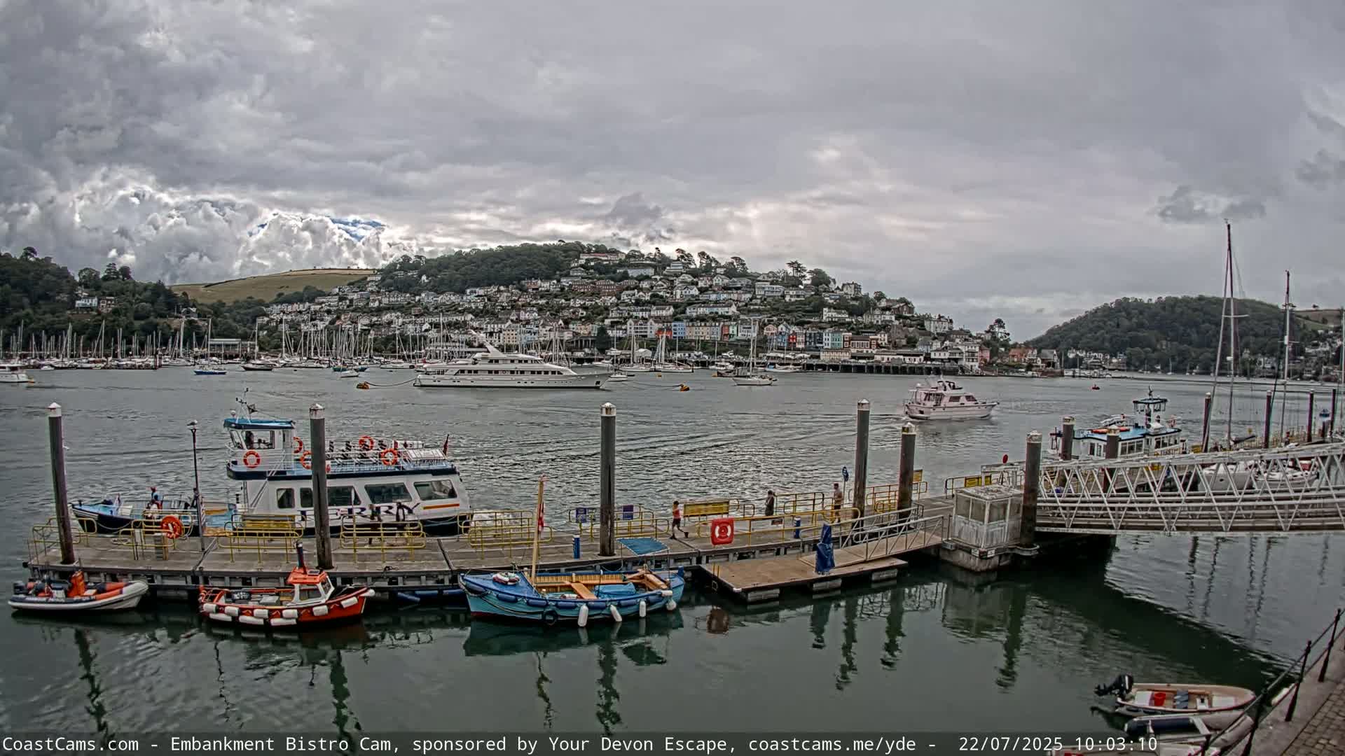 Dartmouth North Ferry Terminal & Pontoon Live Cam - South Hams, Devon, South West, England, United Kingdom