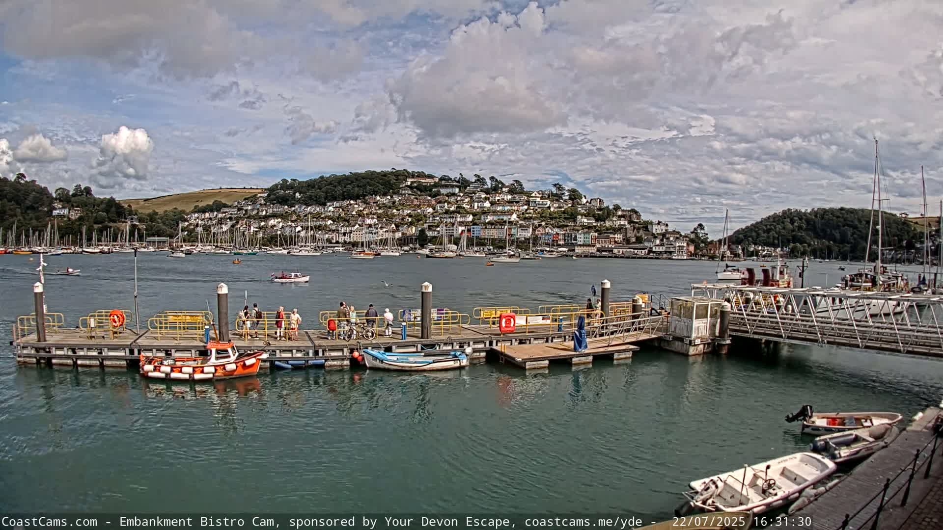 Dartmouth North Ferry Terminal & Pontoon Live Cam - South Hams, Devon, South West, England, United Kingdom