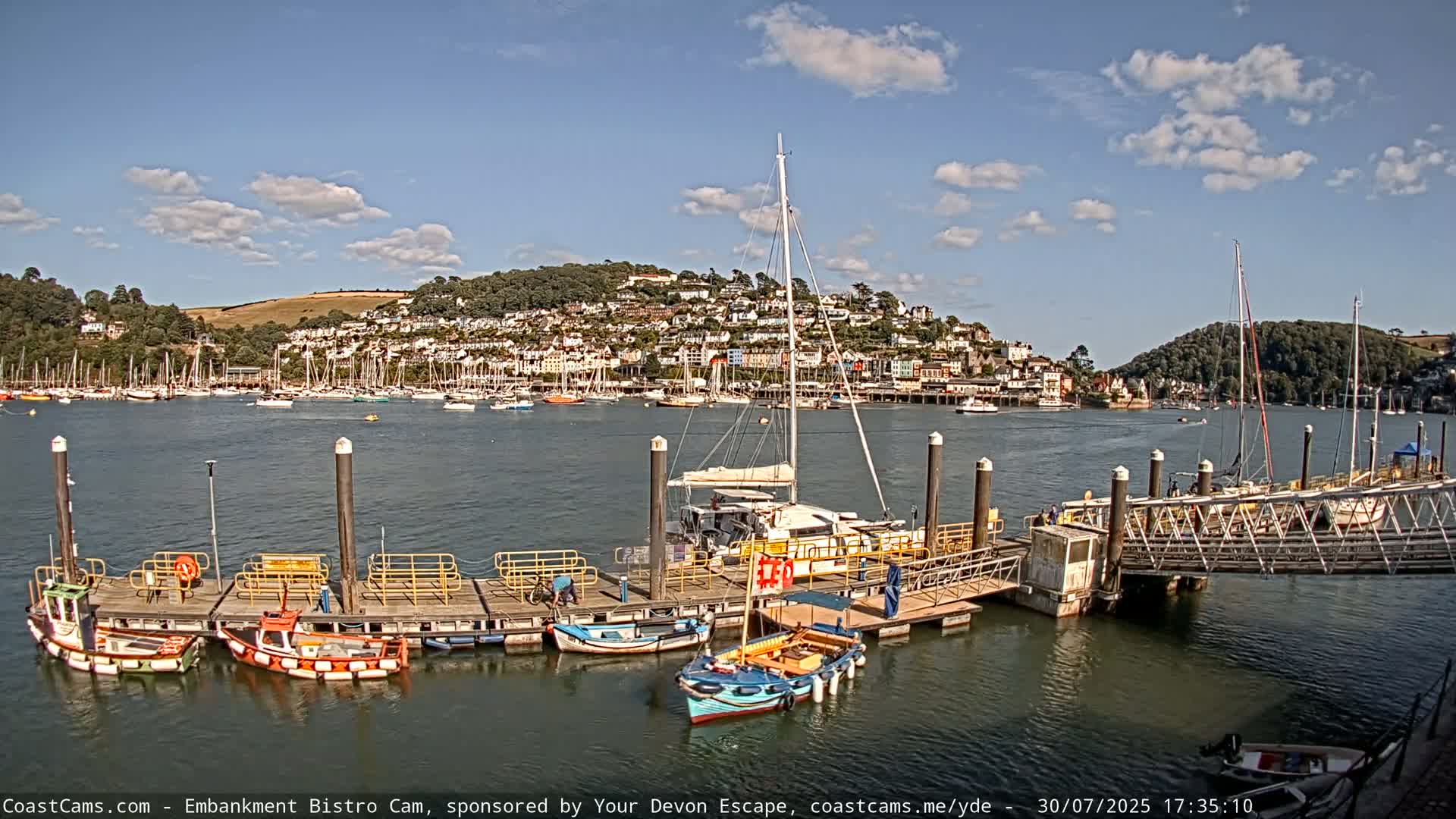 Dartmouth North Ferry Terminal & Pontoon Live Cam - South Hams, Devon, South West, England, United Kingdom
