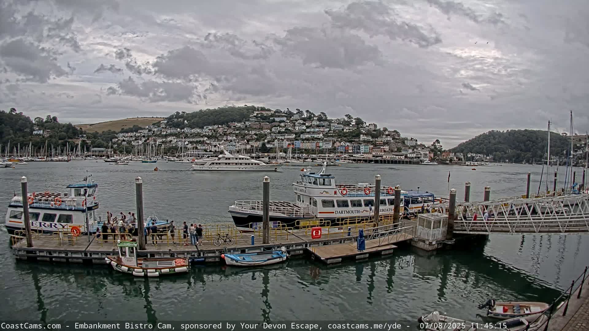Dartmouth North Ferry Terminal & Pontoon Live Cam - South Hams, Devon, South West, England, United Kingdom
