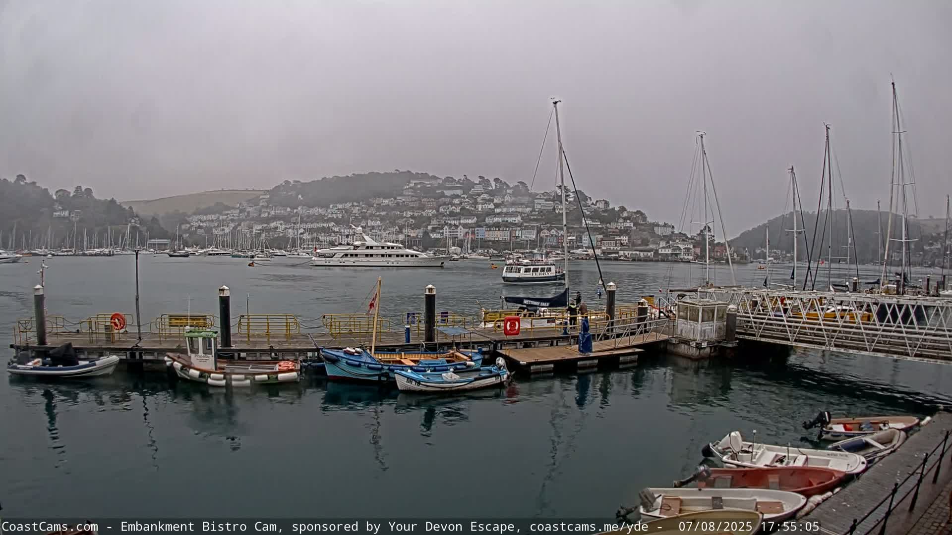 Dartmouth North Ferry Terminal & Pontoon Live Cam - South Hams, Devon, South West, England, United Kingdom