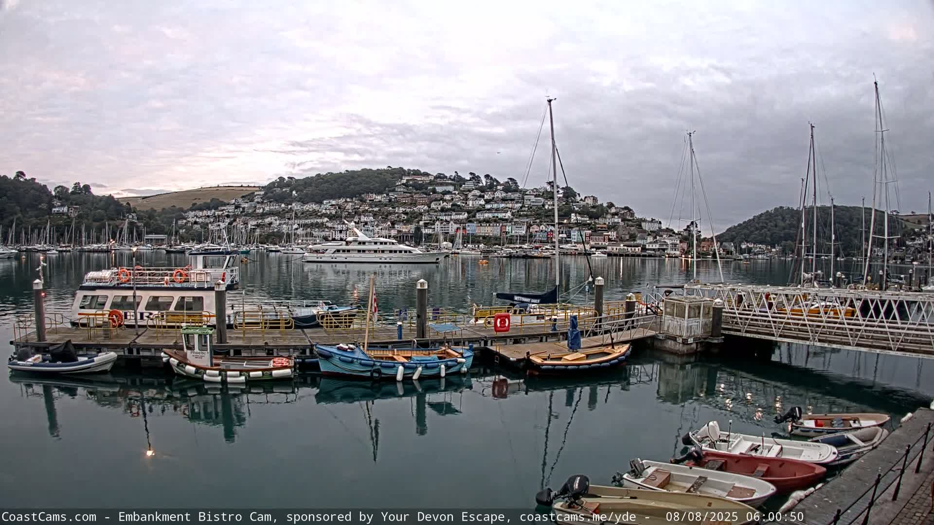 Dartmouth North Ferry Terminal & Pontoon Live Cam - South Hams, Devon, South West, England, United Kingdom