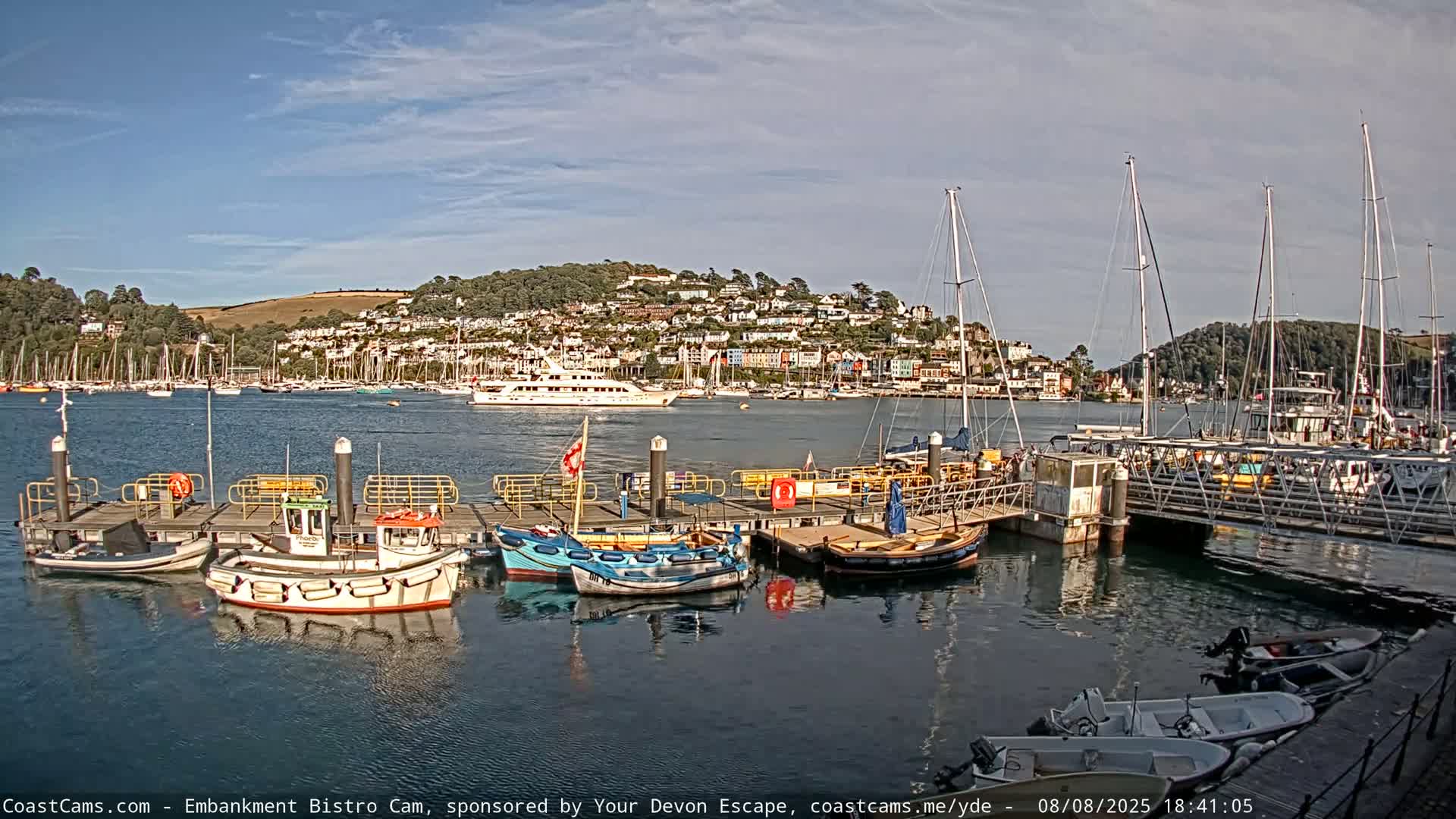 Dartmouth North Ferry Terminal & Pontoon Live Cam - South Hams, Devon, South West, England, United Kingdom