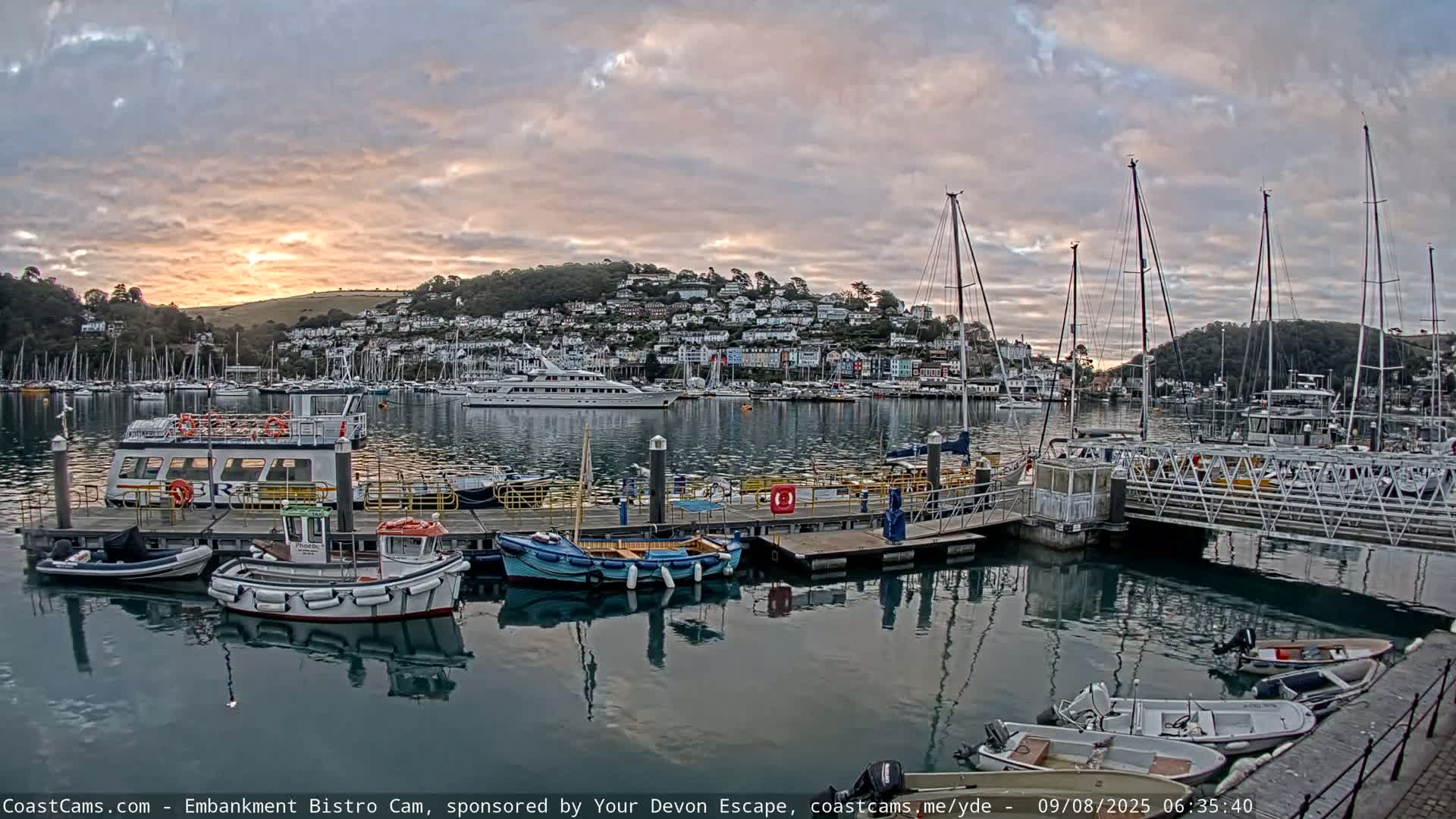 Dartmouth North Ferry Terminal & Pontoon Live Cam - South Hams, Devon, South West, England, United Kingdom