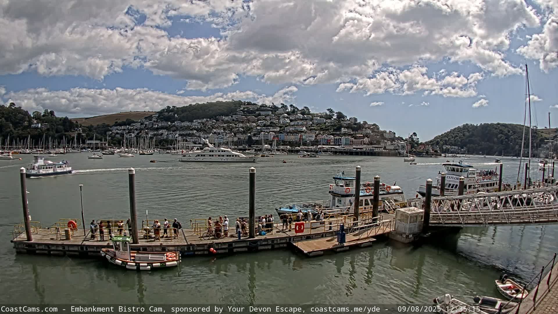 Dartmouth North Ferry Terminal & Pontoon Live Cam - South Hams, Devon, South West, England, United Kingdom
