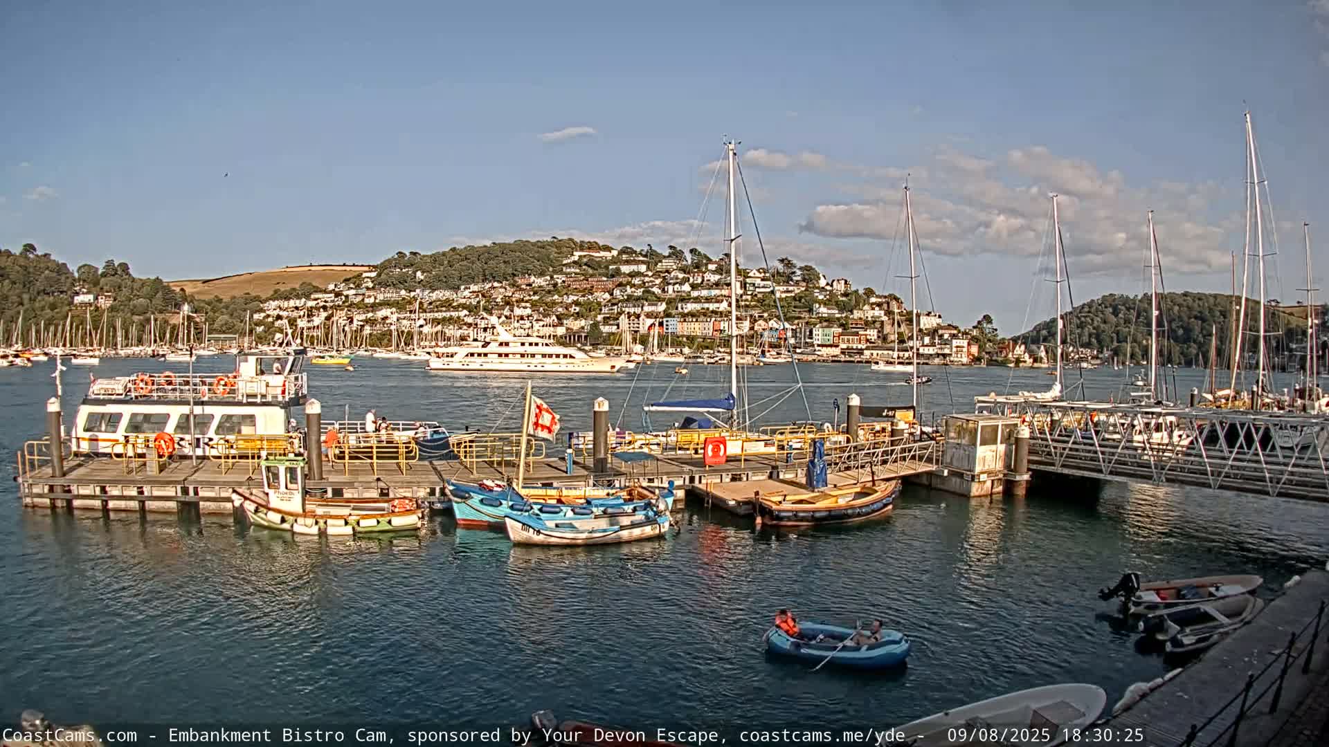 Dartmouth North Ferry Terminal & Pontoon Live Cam - South Hams, Devon, South West, England, United Kingdom