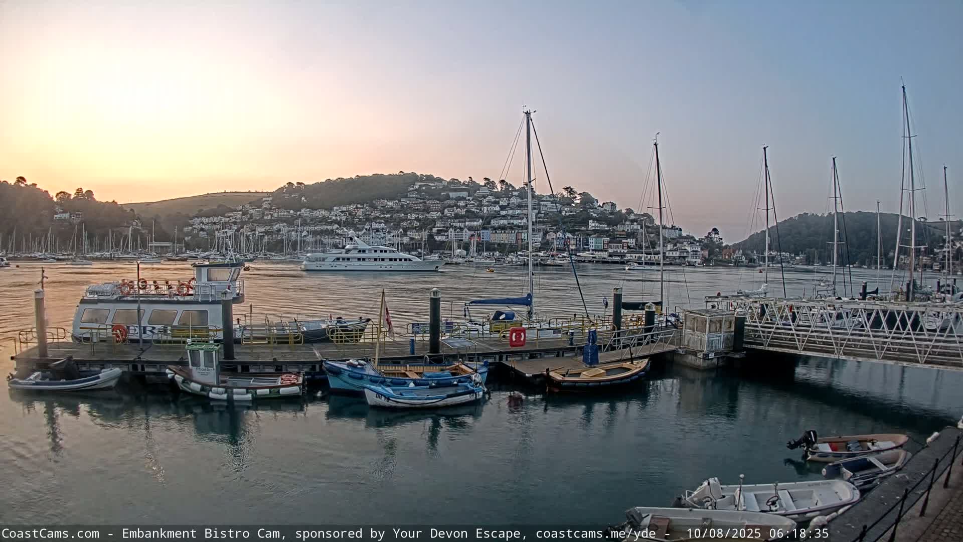 Dartmouth North Ferry Terminal & Pontoon Live Cam - South Hams, Devon, South West, England, United Kingdom