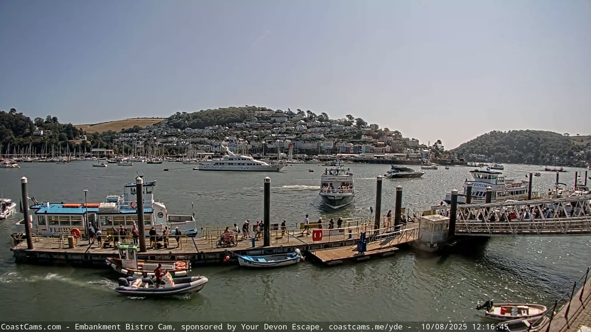 Dartmouth North Ferry Terminal & Pontoon Live Cam - South Hams, Devon, South West, England, United Kingdom
