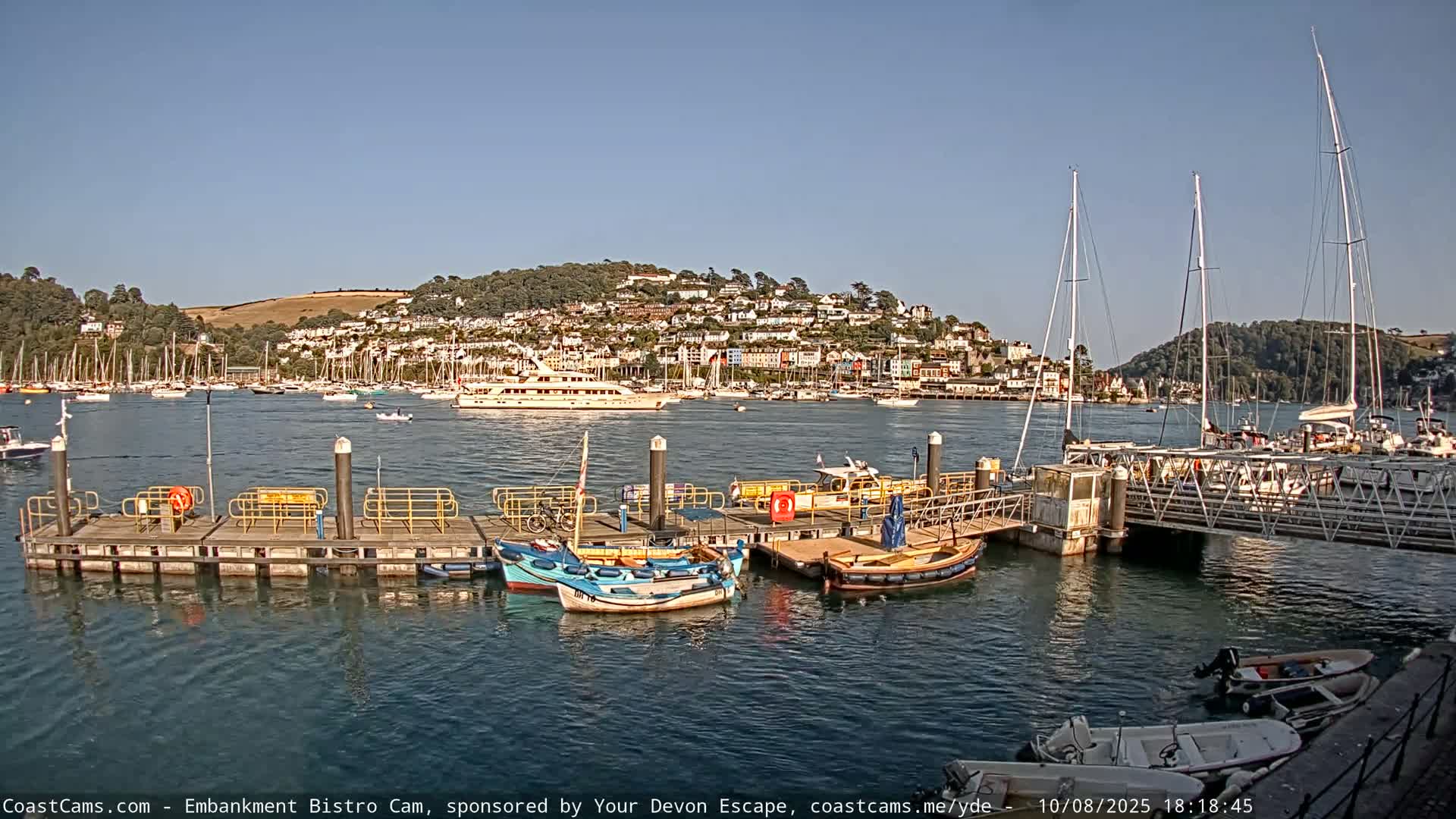Dartmouth North Ferry Terminal & Pontoon Live Cam - South Hams, Devon, South West, England, United Kingdom