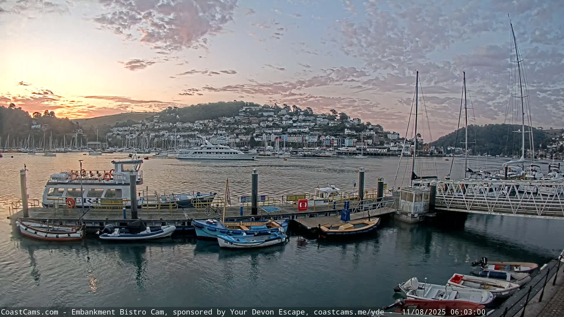 Dartmouth North Ferry Terminal & Pontoon Live Cam - South Hams, Devon, South West, England, United Kingdom