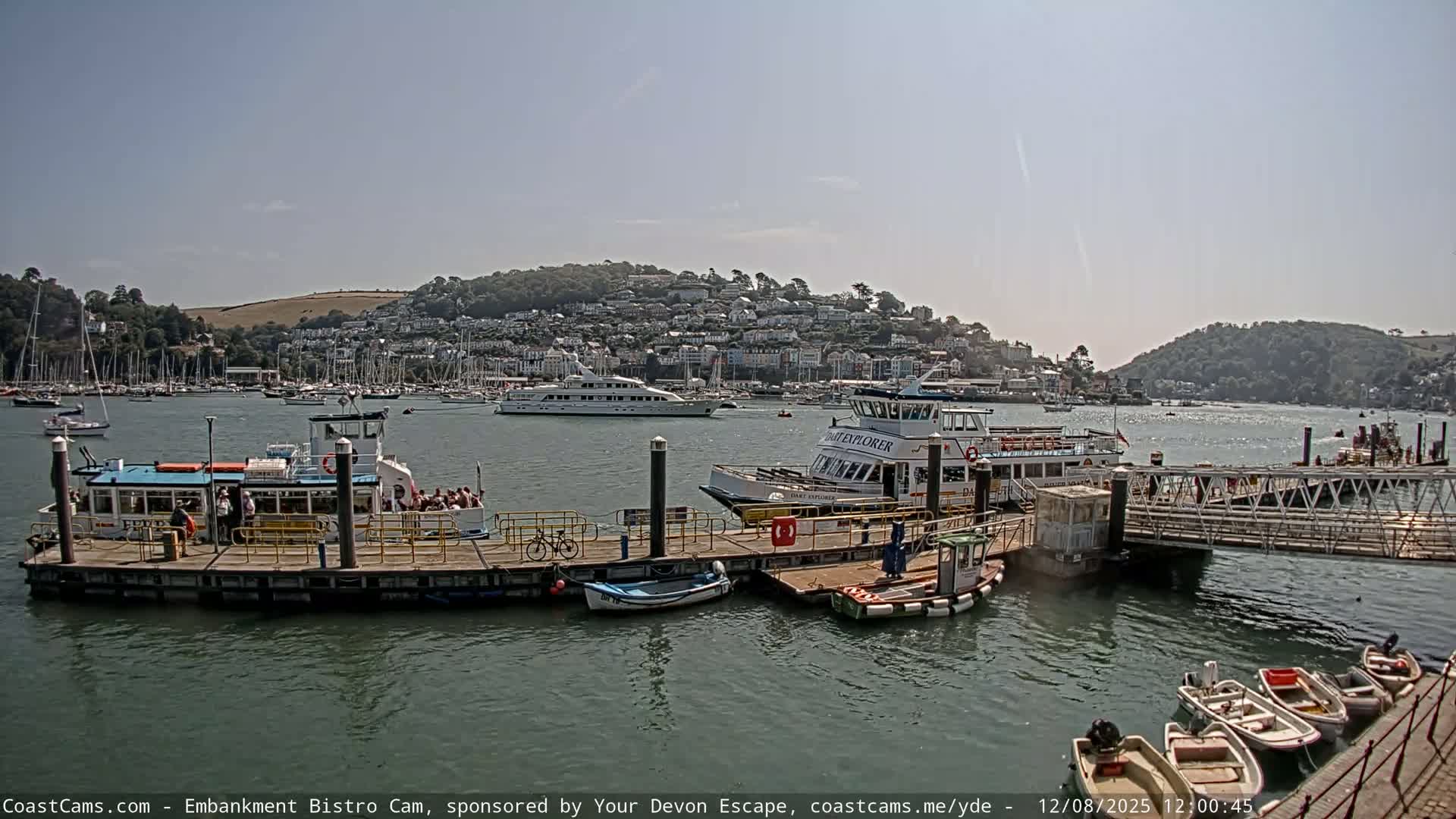 Dartmouth North Ferry Terminal & Pontoon Live Cam - South Hams, Devon, South West, England, United Kingdom
