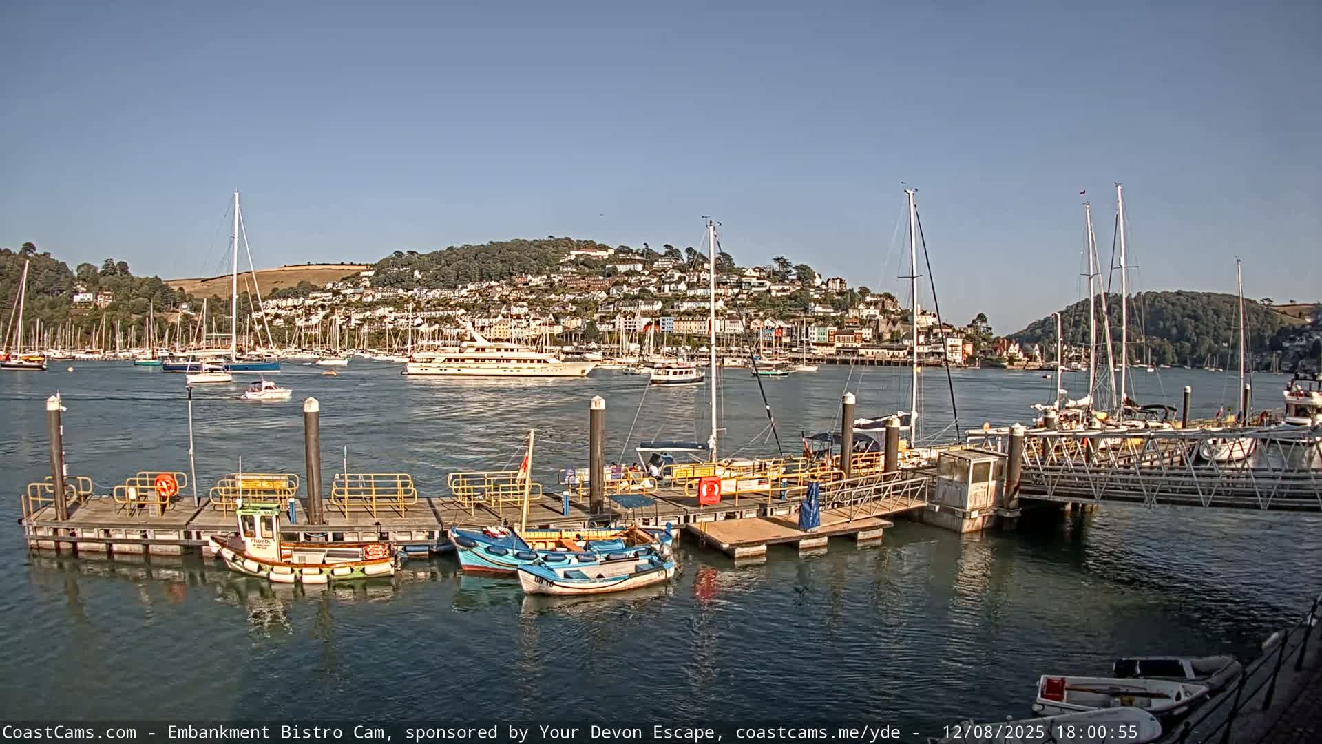 Dartmouth North Ferry Terminal & Pontoon Live Cam - South Hams, Devon, South West, England, United Kingdom