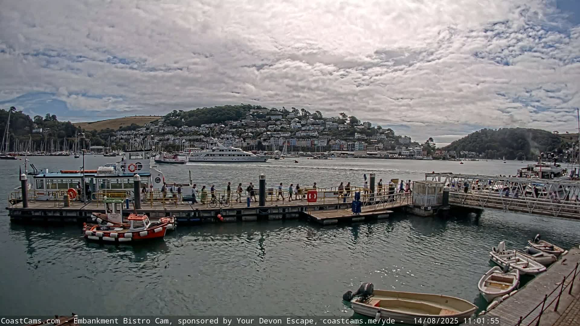 Dartmouth North Ferry Terminal & Pontoon Live Cam - South Hams, Devon, South West, England, United Kingdom