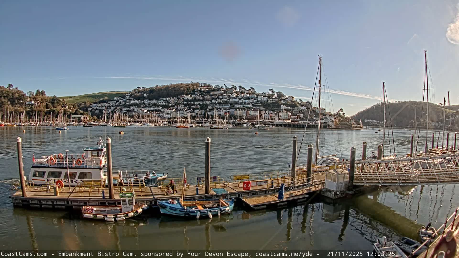 Dartmouth North Ferry Terminal & Pontoon Live Cam - South Hams, Devon, South West, England, United Kingdom