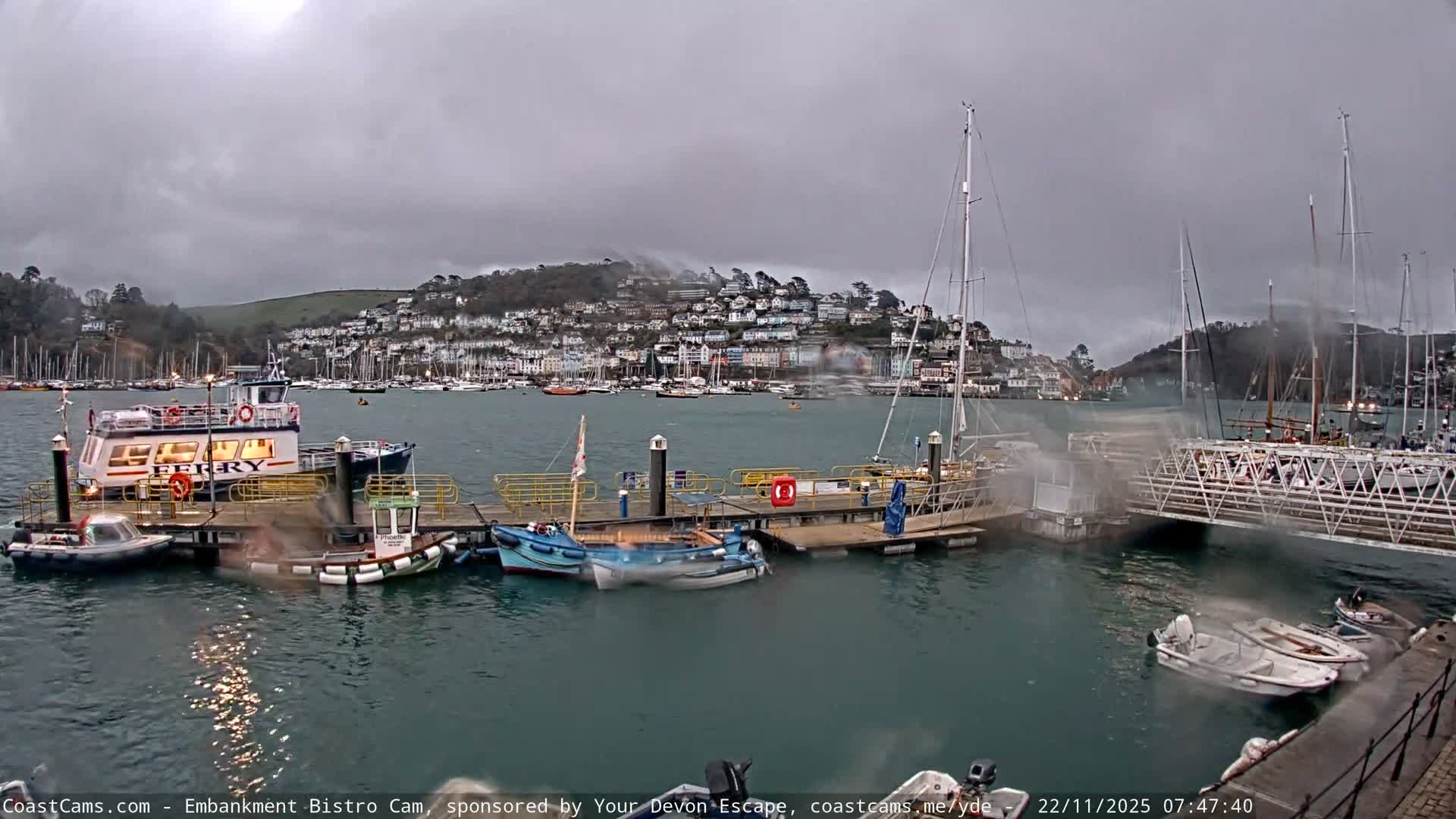 Dartmouth North Ferry Terminal & Pontoon Live Cam - South Hams, Devon, South West, England, United Kingdom