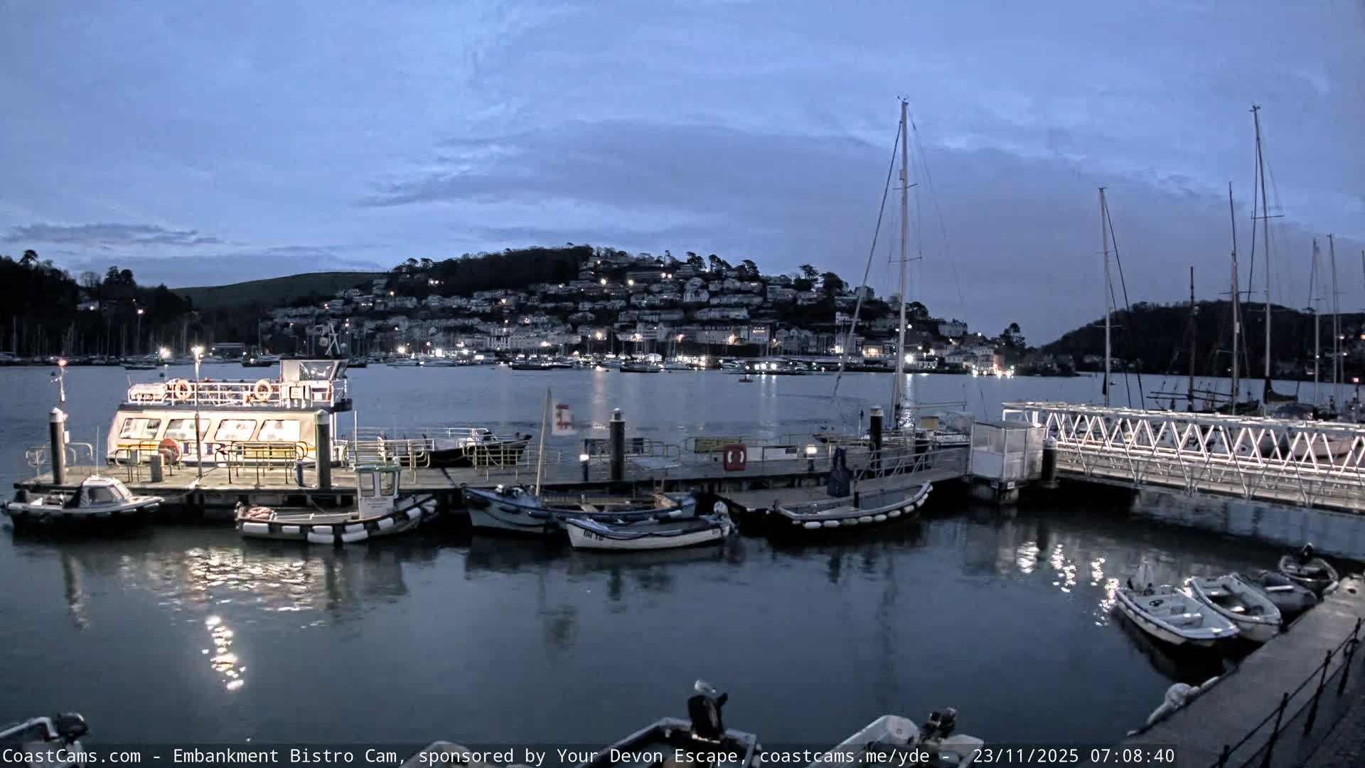 Dartmouth North Ferry Terminal & Pontoon Live Cam - South Hams, Devon, South West, England, United Kingdom