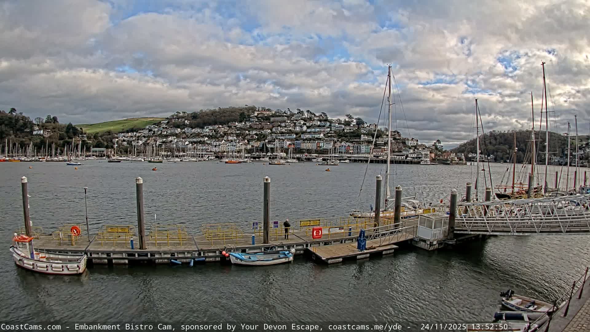 Dartmouth North Ferry Terminal & Pontoon Live Cam - South Hams, Devon, South West, England, United Kingdom