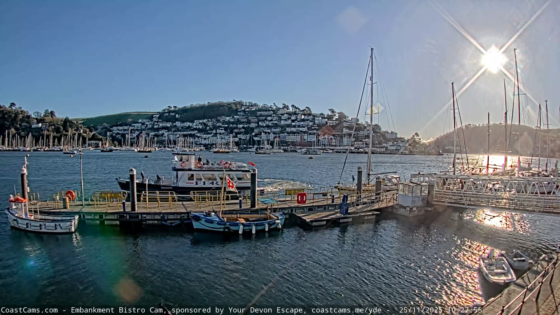Dartmouth North Ferry Terminal & Pontoon Live Cam - South Hams, Devon, South West, England, United Kingdom