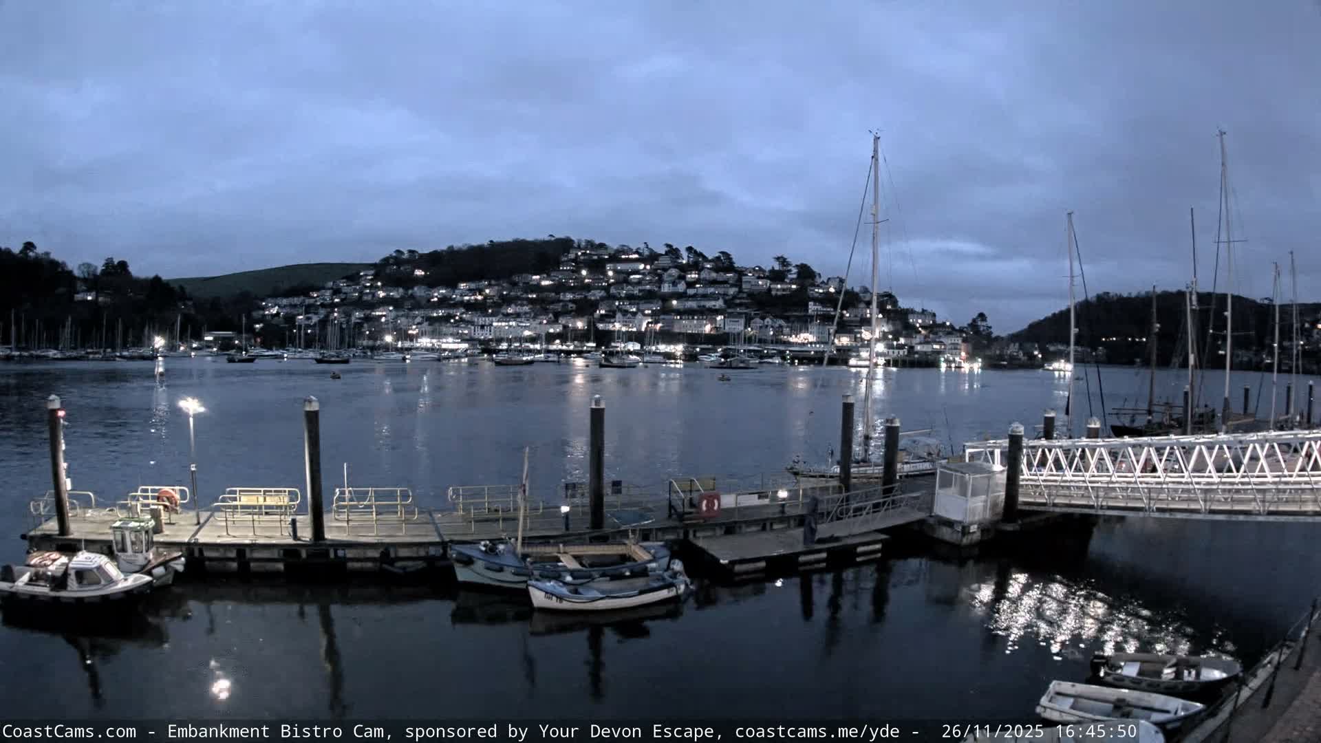 Dartmouth North Ferry Terminal & Pontoon Live Cam - South Hams, Devon, South West, England, United Kingdom