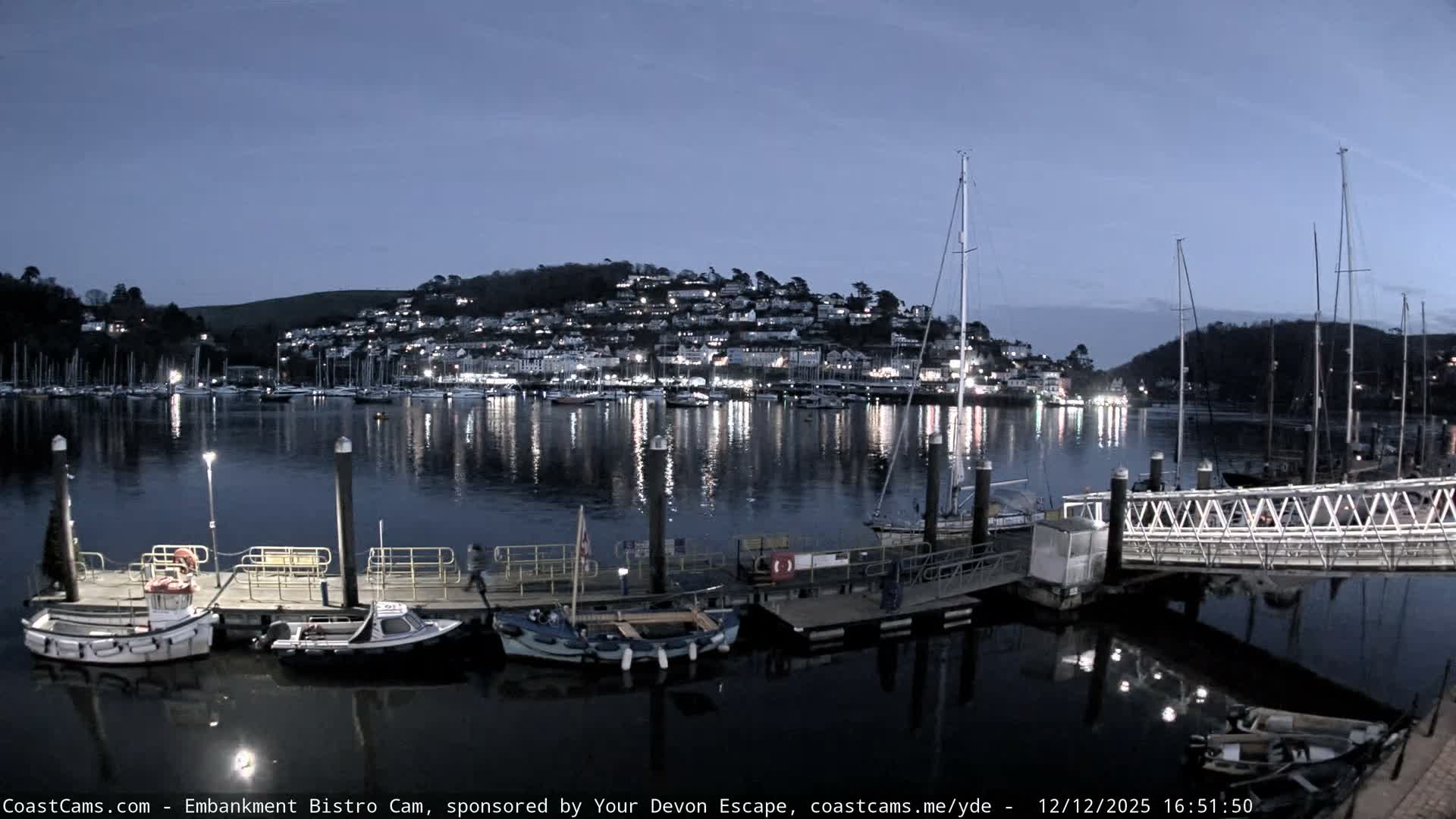 Dartmouth North Ferry Terminal & Pontoon Live Cam - South Hams, Devon, South West, England, United Kingdom