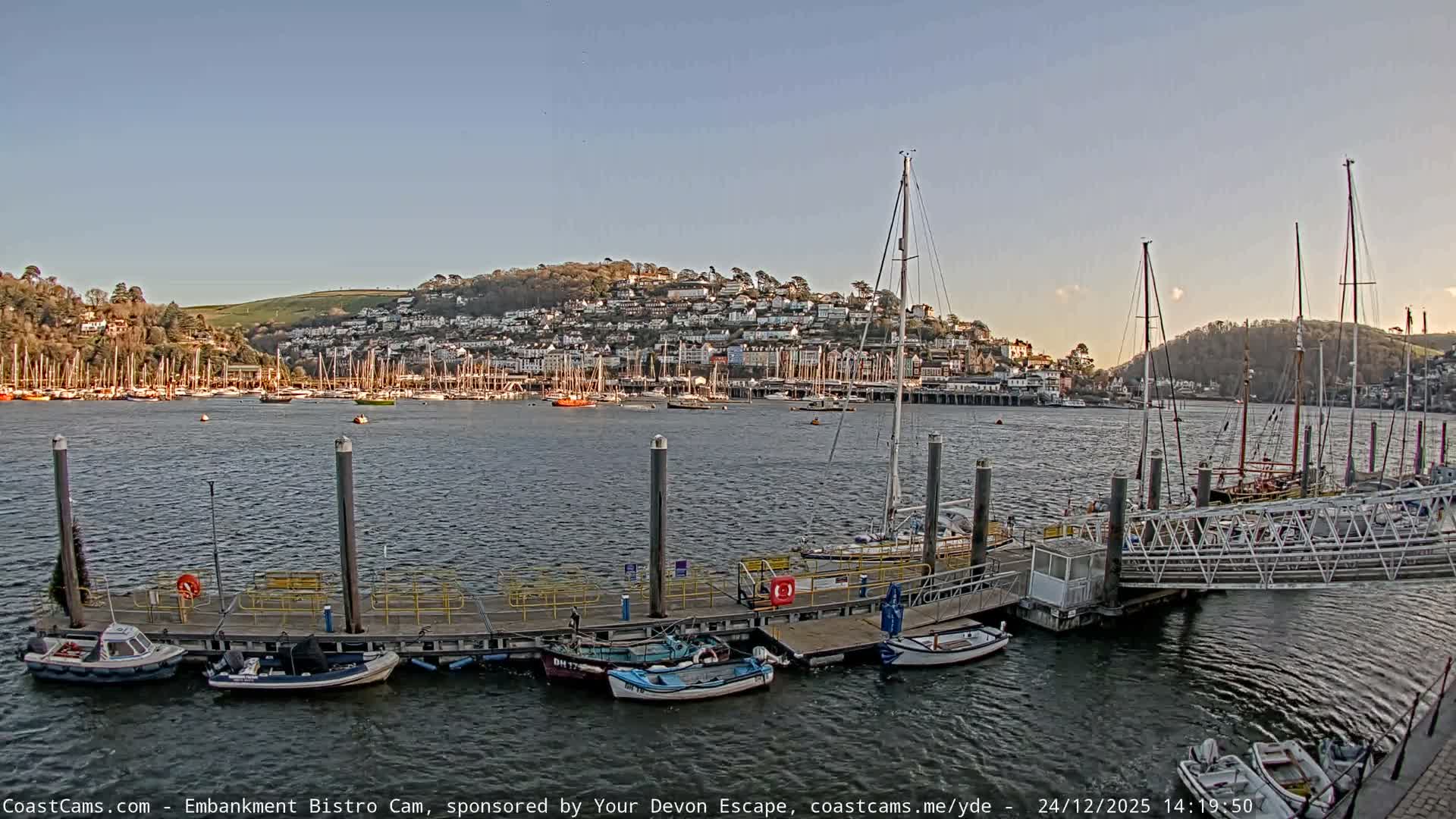 Dartmouth North Ferry Terminal & Pontoon Live Cam - South Hams, Devon, South West, England, United Kingdom