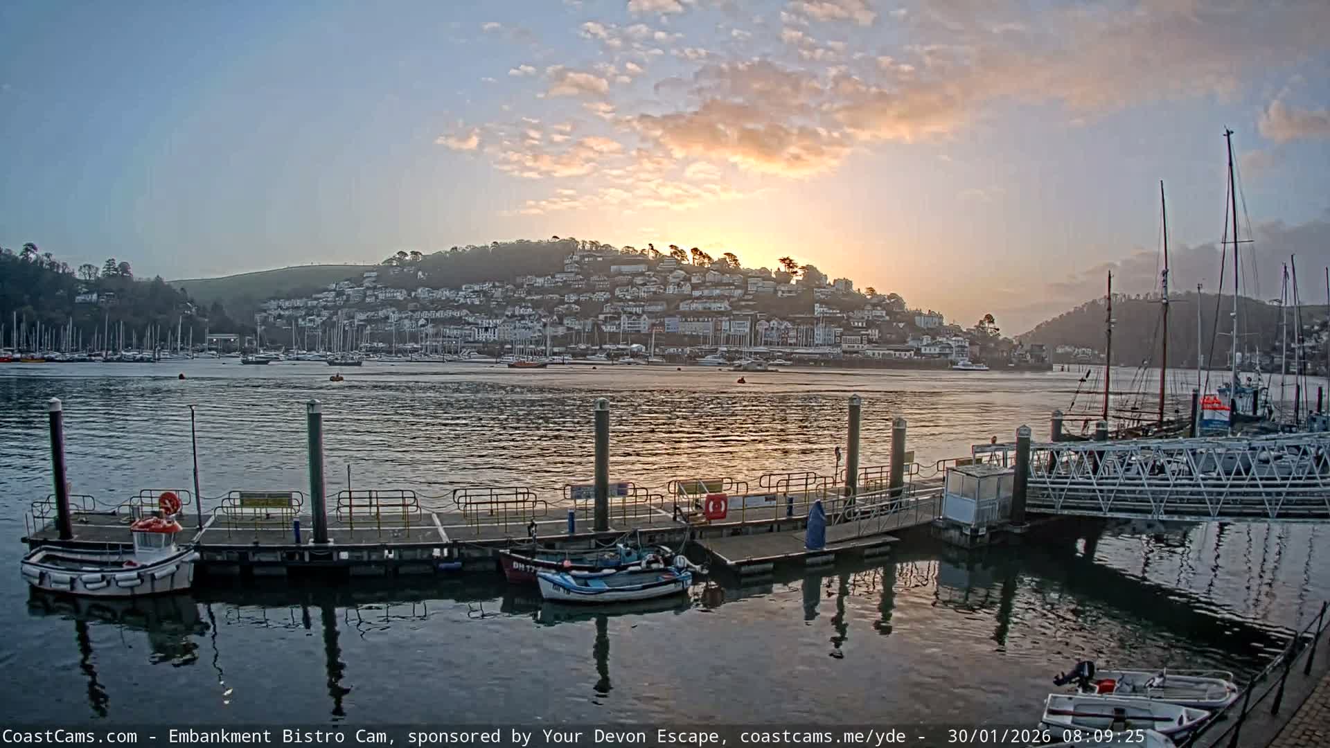 Dartmouth North Ferry Terminal & Pontoon Live Cam - South Hams, Devon, South West, England, United Kingdom