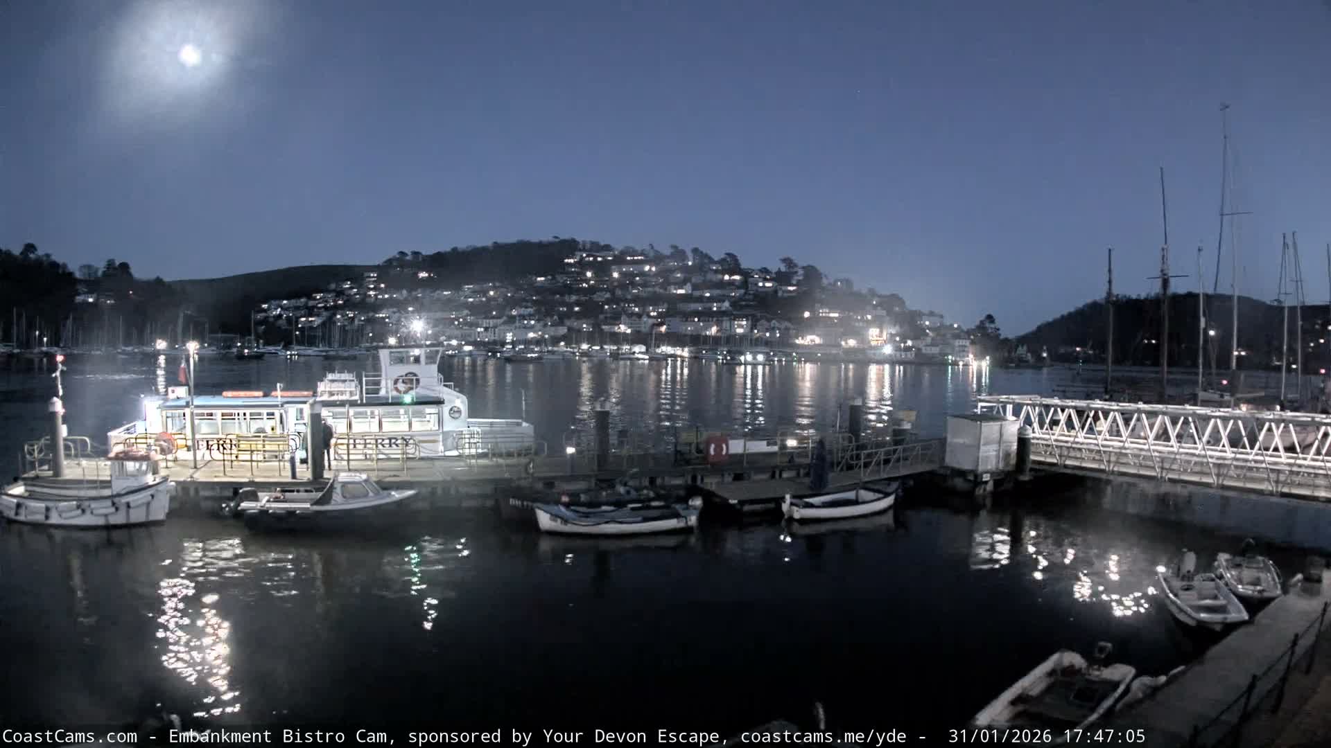 Dartmouth North Ferry Terminal & Pontoon Live Cam - South Hams, Devon, South West, England, United Kingdom