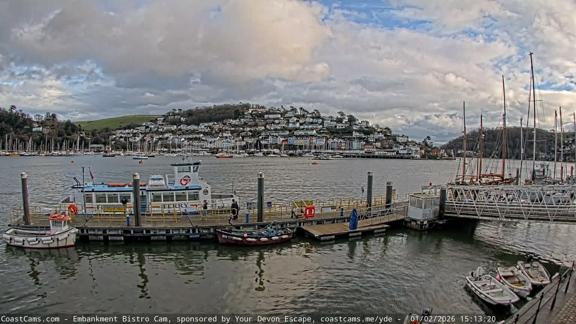 Dartmouth North Ferry Terminal & Pontoon Live Cam - South Hams, Devon, South West, England, United Kingdom