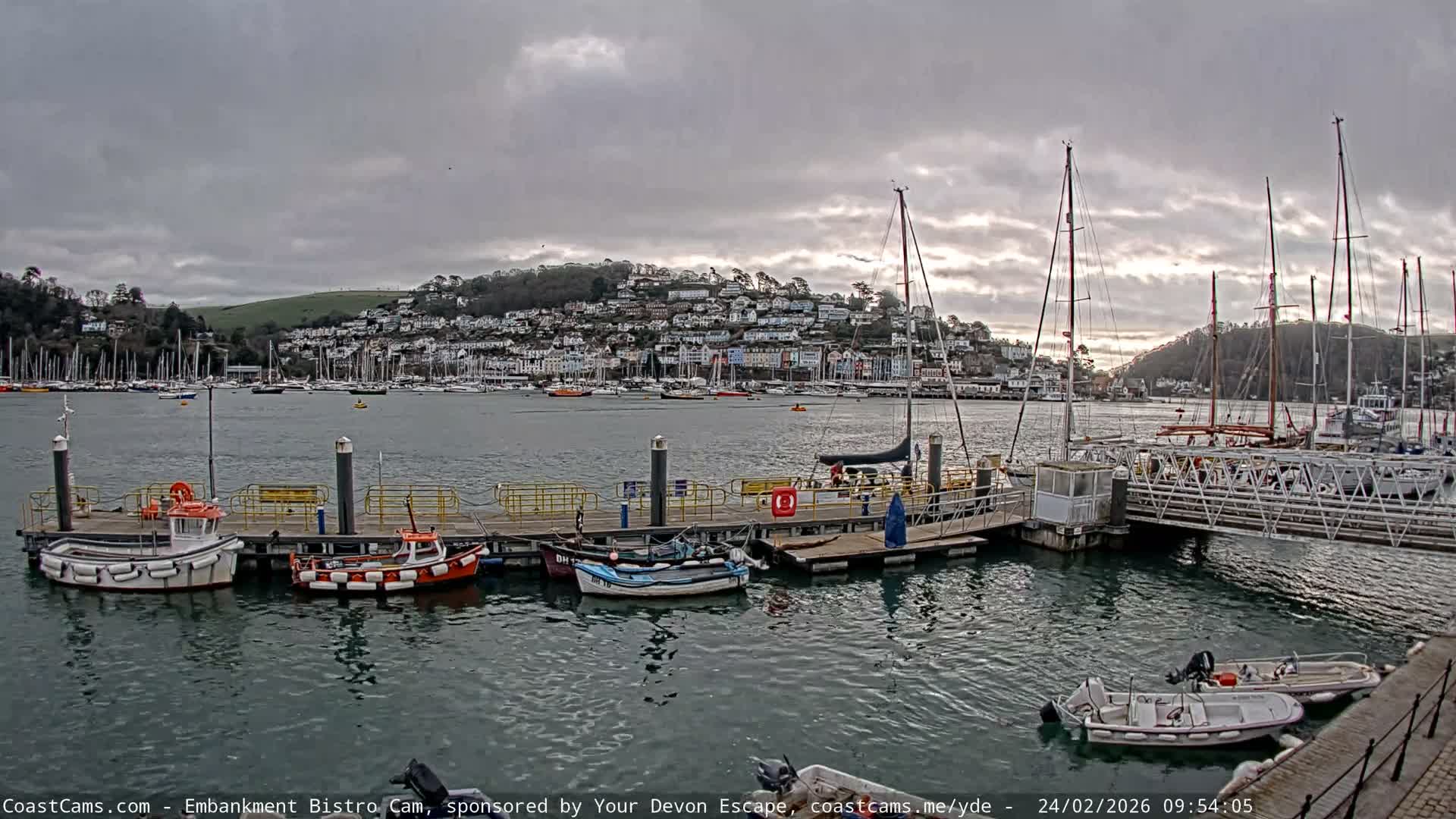 Dartmouth North Ferry Terminal & Pontoon Live Cam - South Hams, Devon, South West, England, United Kingdom