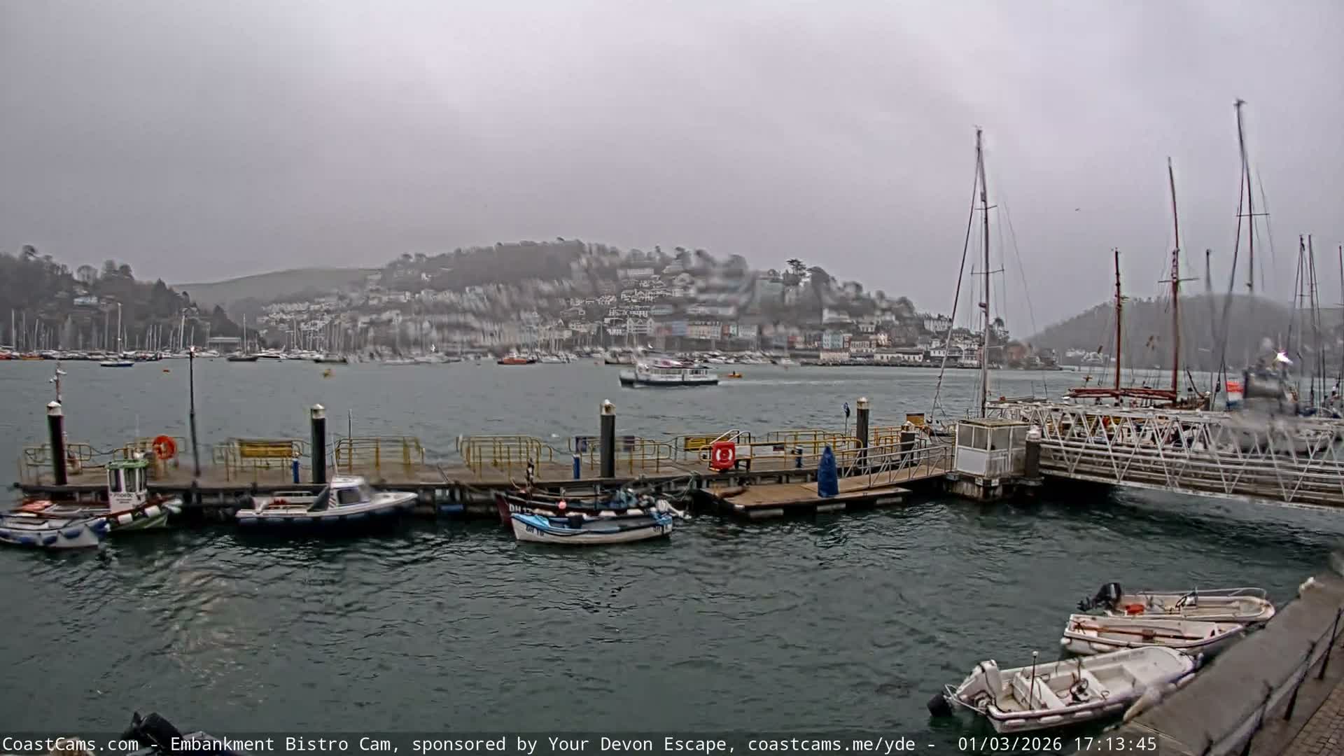 Dartmouth North Ferry Terminal & Pontoon Live Cam - South Hams, Devon, South West, England, United Kingdom