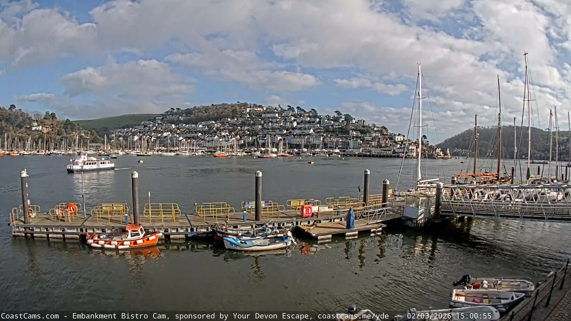 Dartmouth North Ferry Terminal & Pontoon Live Cam - South Hams, Devon, South West, England, United Kingdom