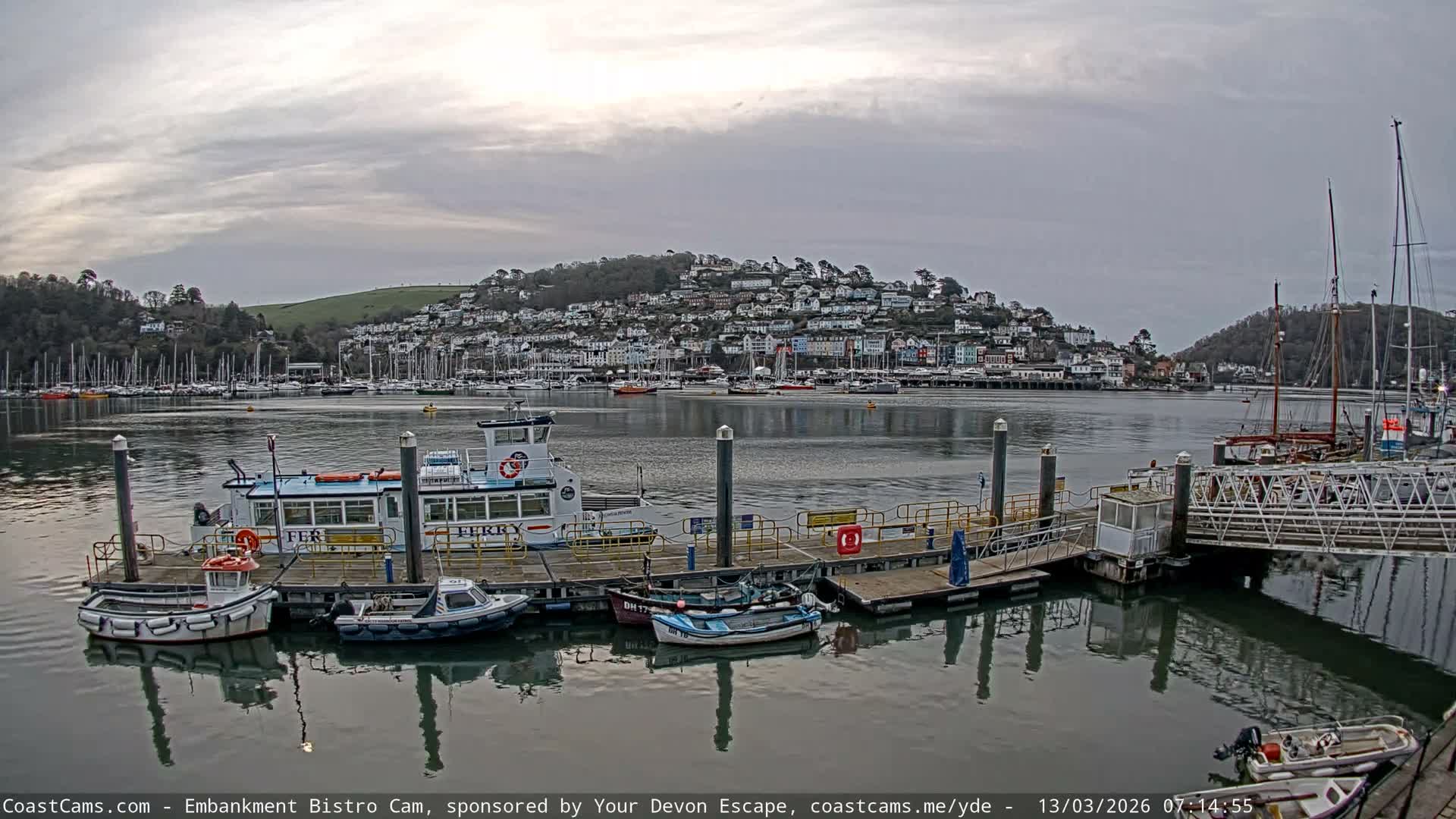 Dartmouth North Ferry Terminal & Pontoon Live Cam - South Hams, Devon, South West, England, United Kingdom
