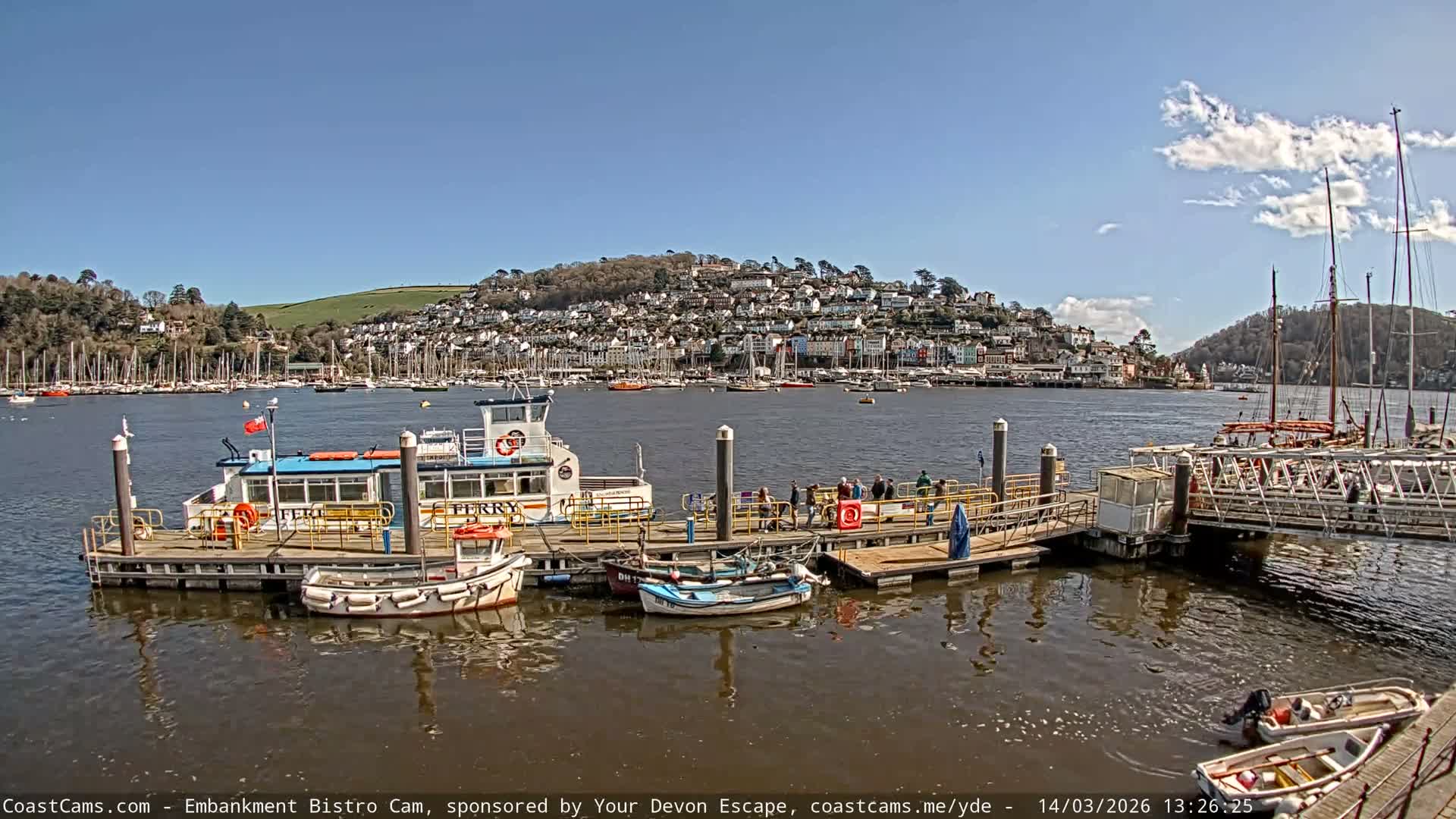 Dartmouth North Ferry Terminal & Pontoon Live Cam - South Hams, Devon, South West, England, United Kingdom
