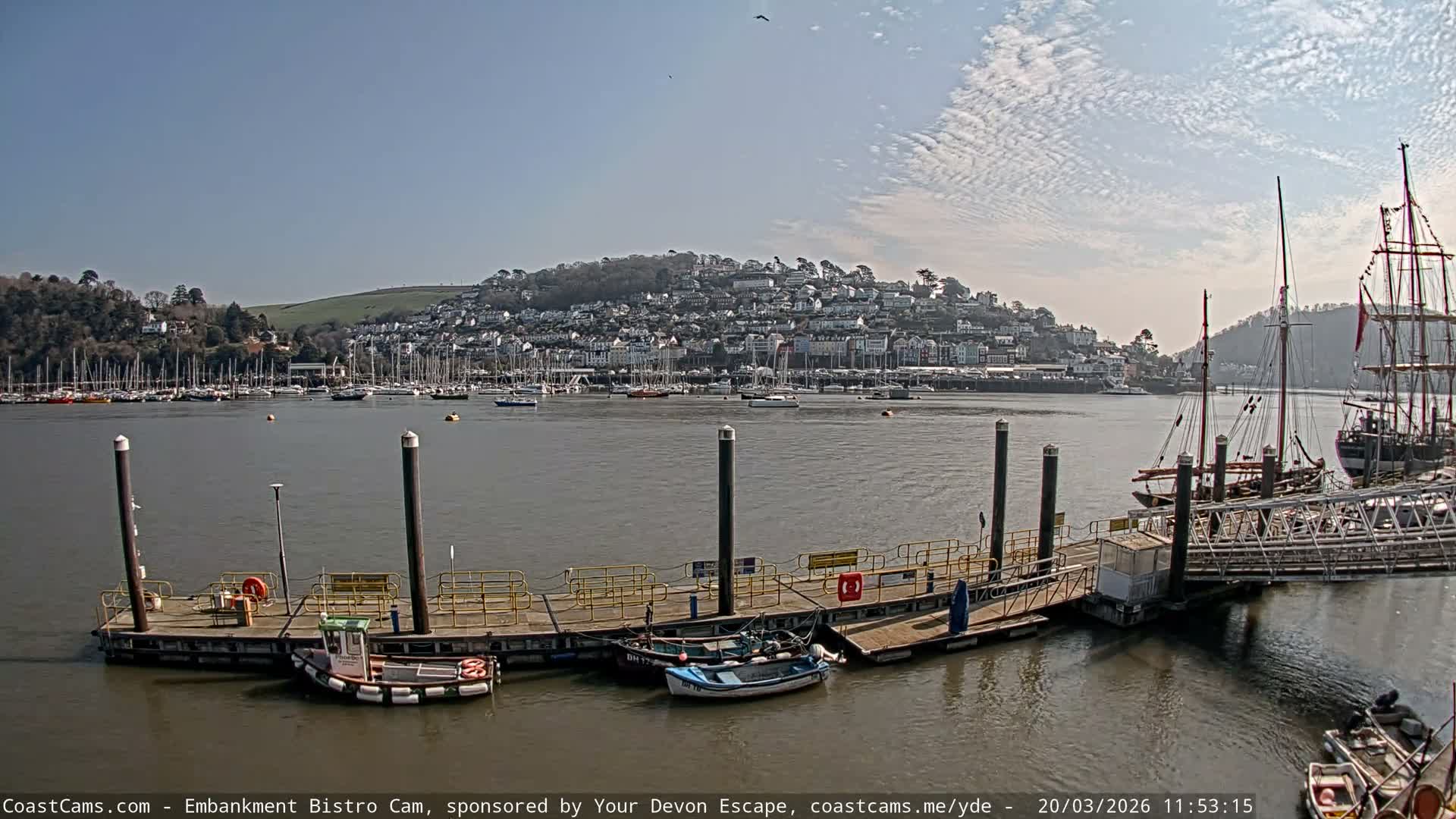 Dartmouth North Ferry Terminal & Pontoon Live Cam - South Hams, Devon, South West, England, United Kingdom
