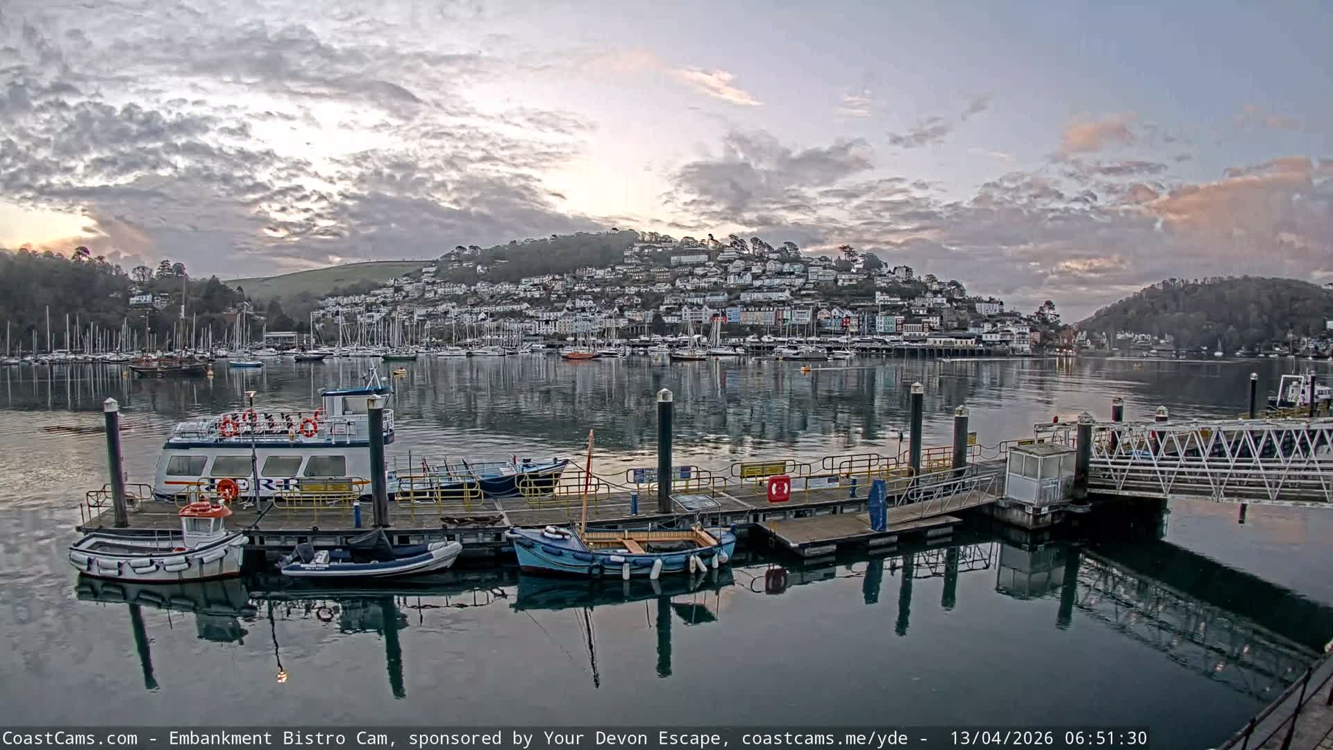 Dartmouth North Ferry Terminal & Pontoon Live Cam - South Hams, Devon, South West, England, United Kingdom