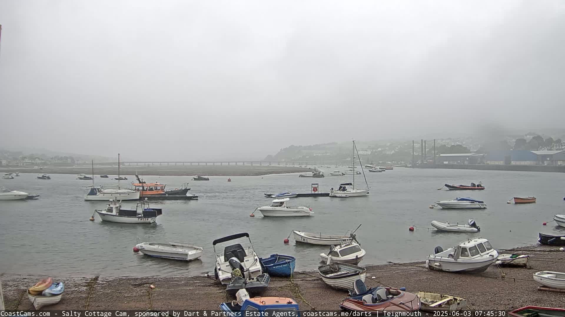 Teignmouth Marine, Teign River & Shalton Village Live Cam - Teignbridge, Devon, South West, England, United Kingdom