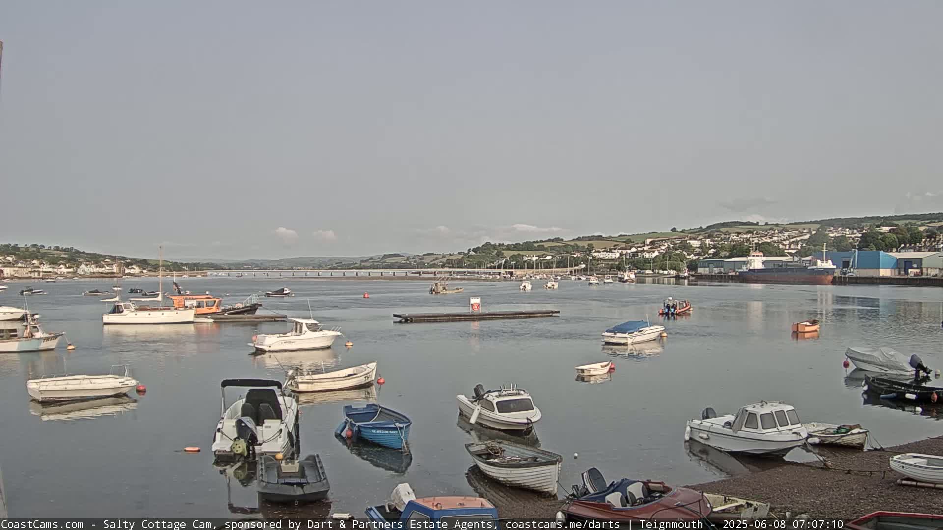 Teignmouth Marine, Teign River & Shalton Village Live Cam - Teignbridge, Devon, South West, England, United Kingdom