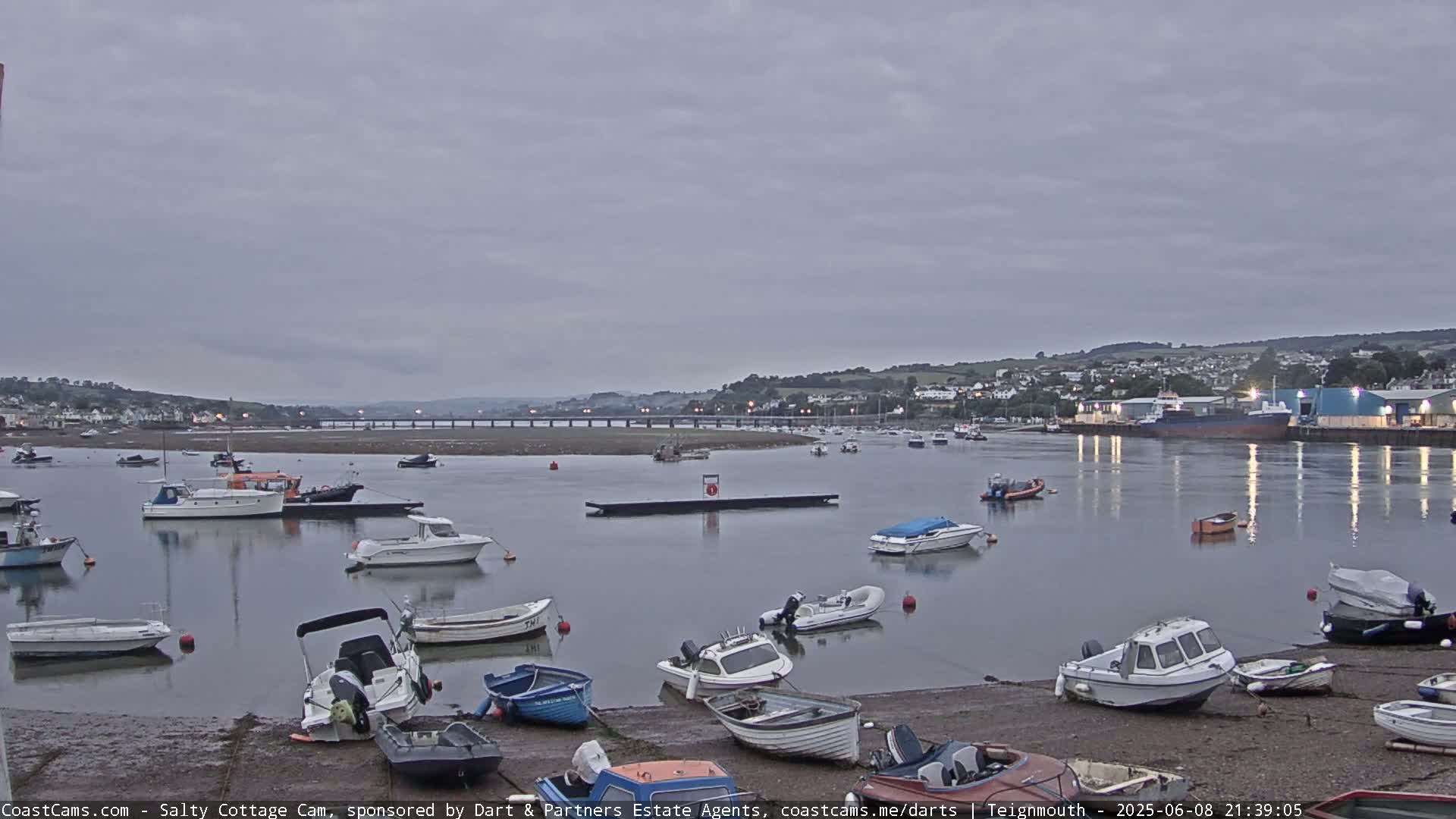 Teignmouth Marine, Teign River & Shalton Village Live Cam - Teignbridge, Devon, South West, England, United Kingdom