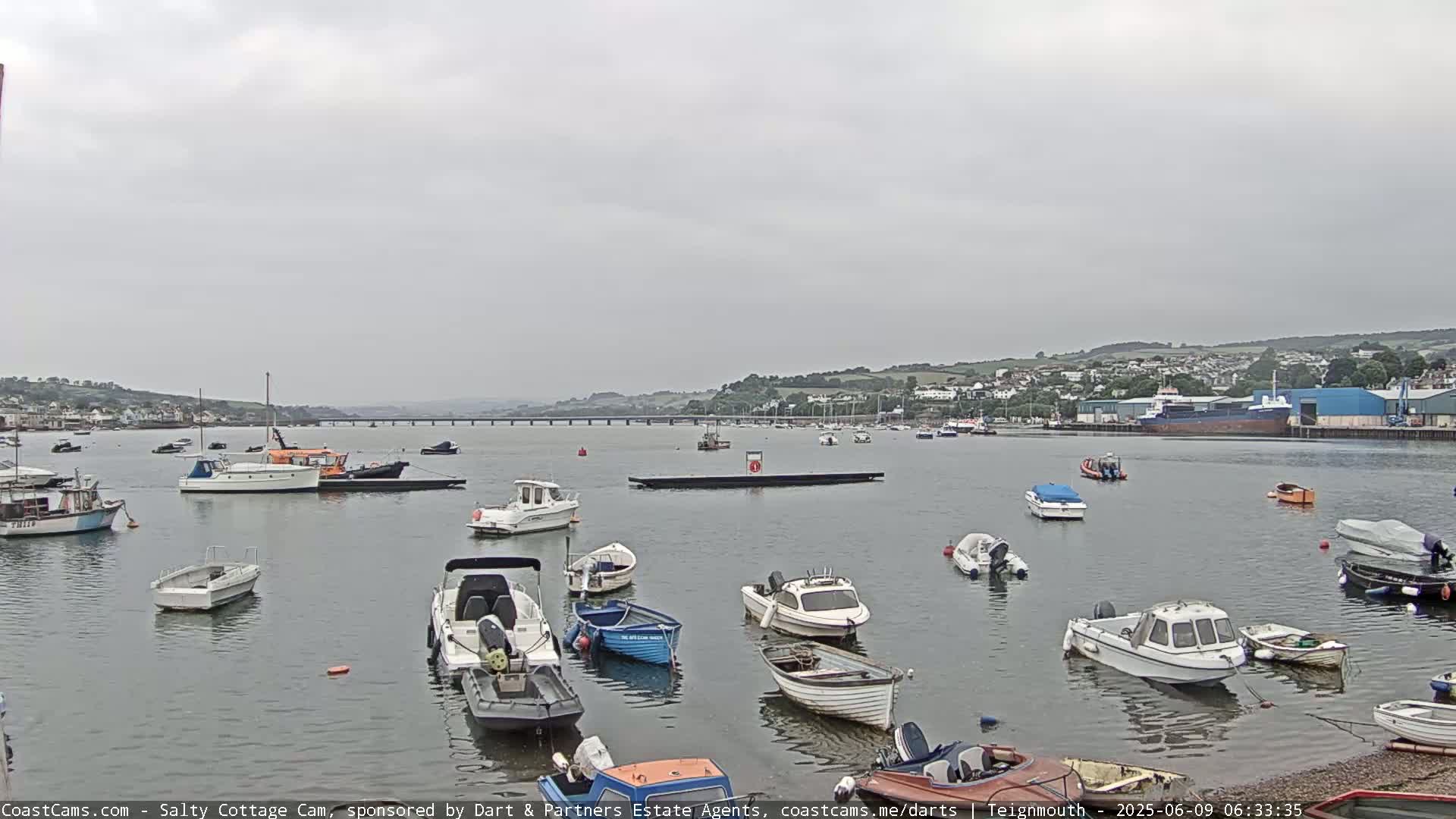 Teignmouth Marine, Teign River & Shalton Village Live Cam - Teignbridge, Devon, South West, England, United Kingdom