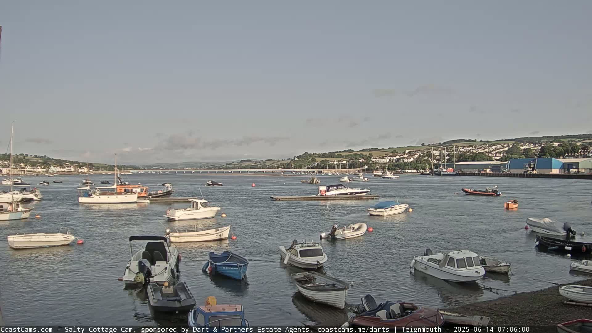 Teignmouth Marine, Teign River & Shalton Village Live Cam - Teignbridge, Devon, South West, England, United Kingdom