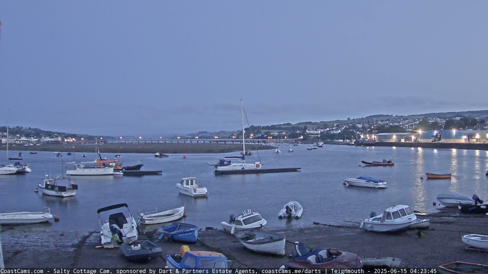 Teignmouth Marine, Teign River & Shalton Village Live Cam - Teignbridge, Devon, South West, England, United Kingdom