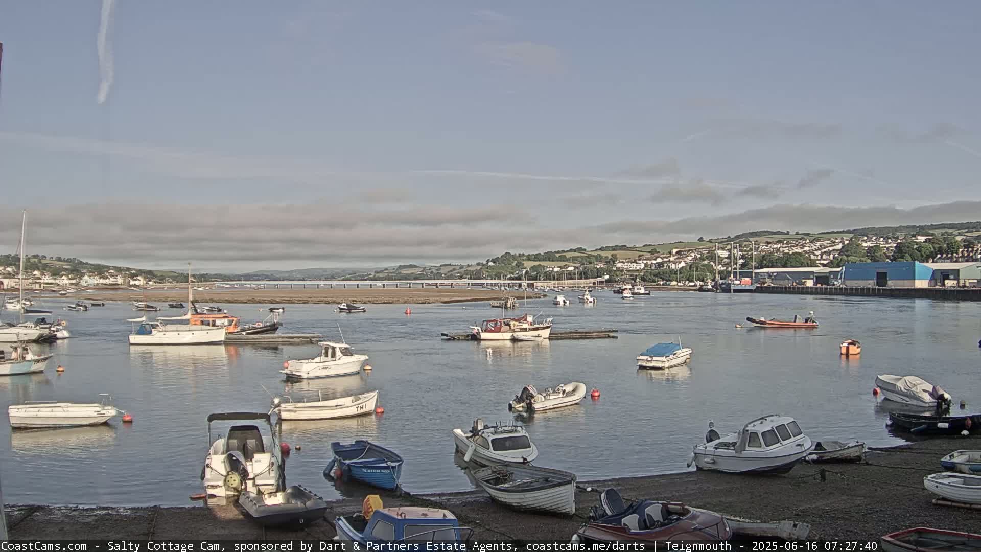 Teignmouth Marine, Teign River & Shalton Village Live Cam - Teignbridge, Devon, South West, England, United Kingdom
