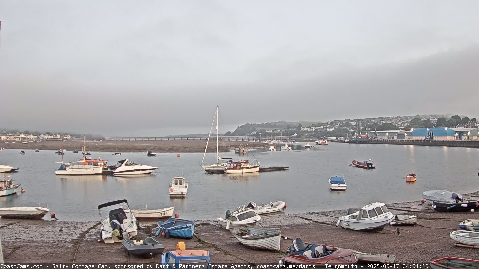 Teignmouth Marine, Teign River & Shalton Village Live Cam - Teignbridge, Devon, South West, England, United Kingdom
