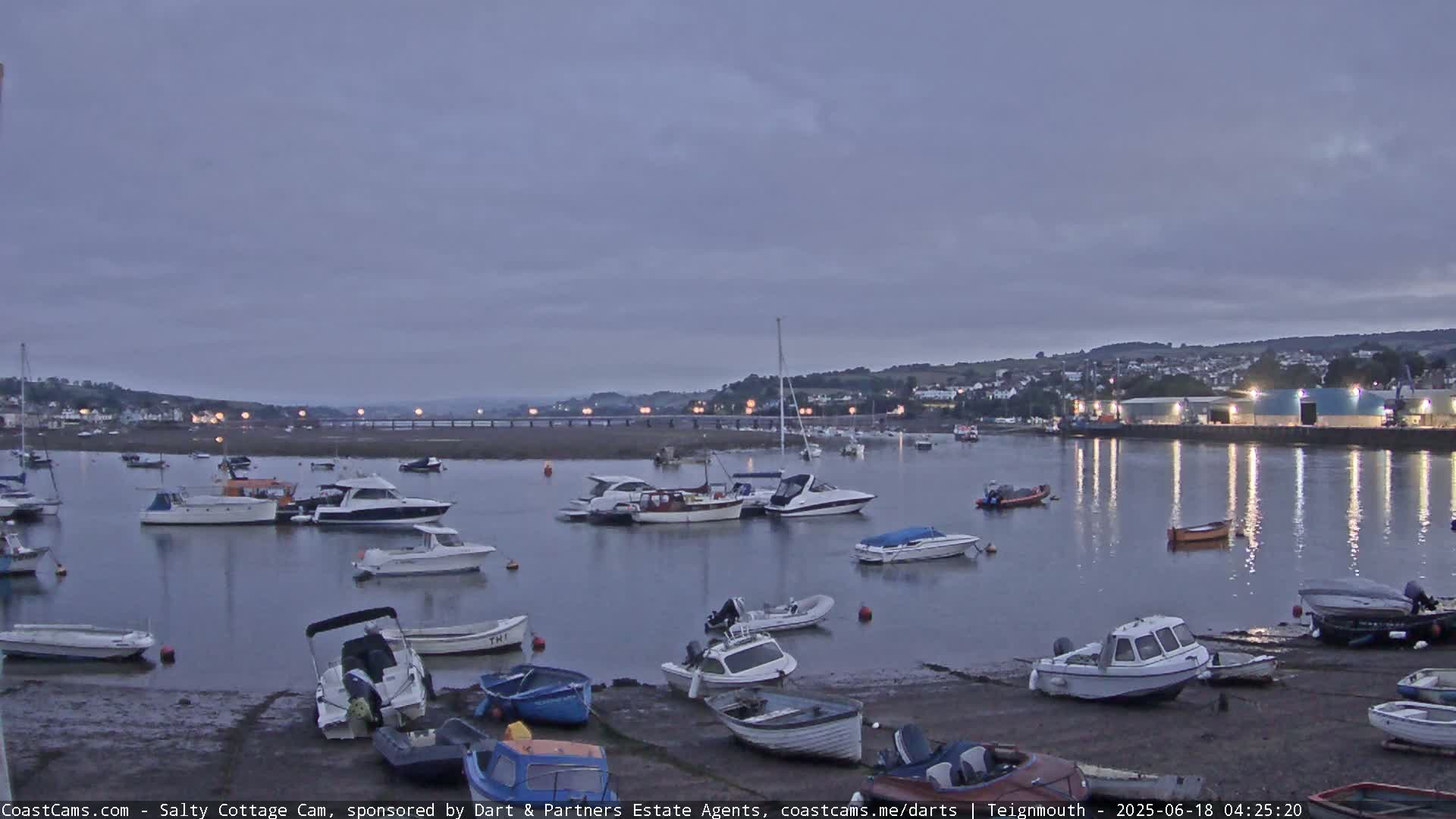 Teignmouth Marine, Teign River & Shalton Village Live Cam - Teignbridge, Devon, South West, England, United Kingdom