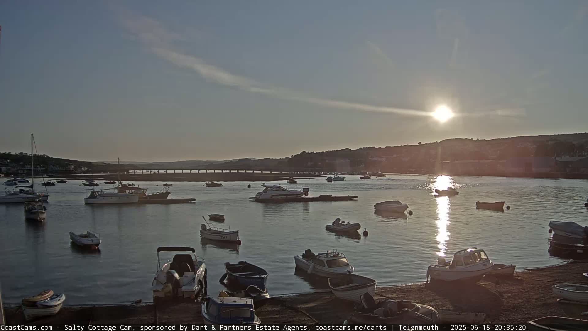 Teignmouth Marine, Teign River & Shalton Village Live Cam - Teignbridge, Devon, South West, England, United Kingdom