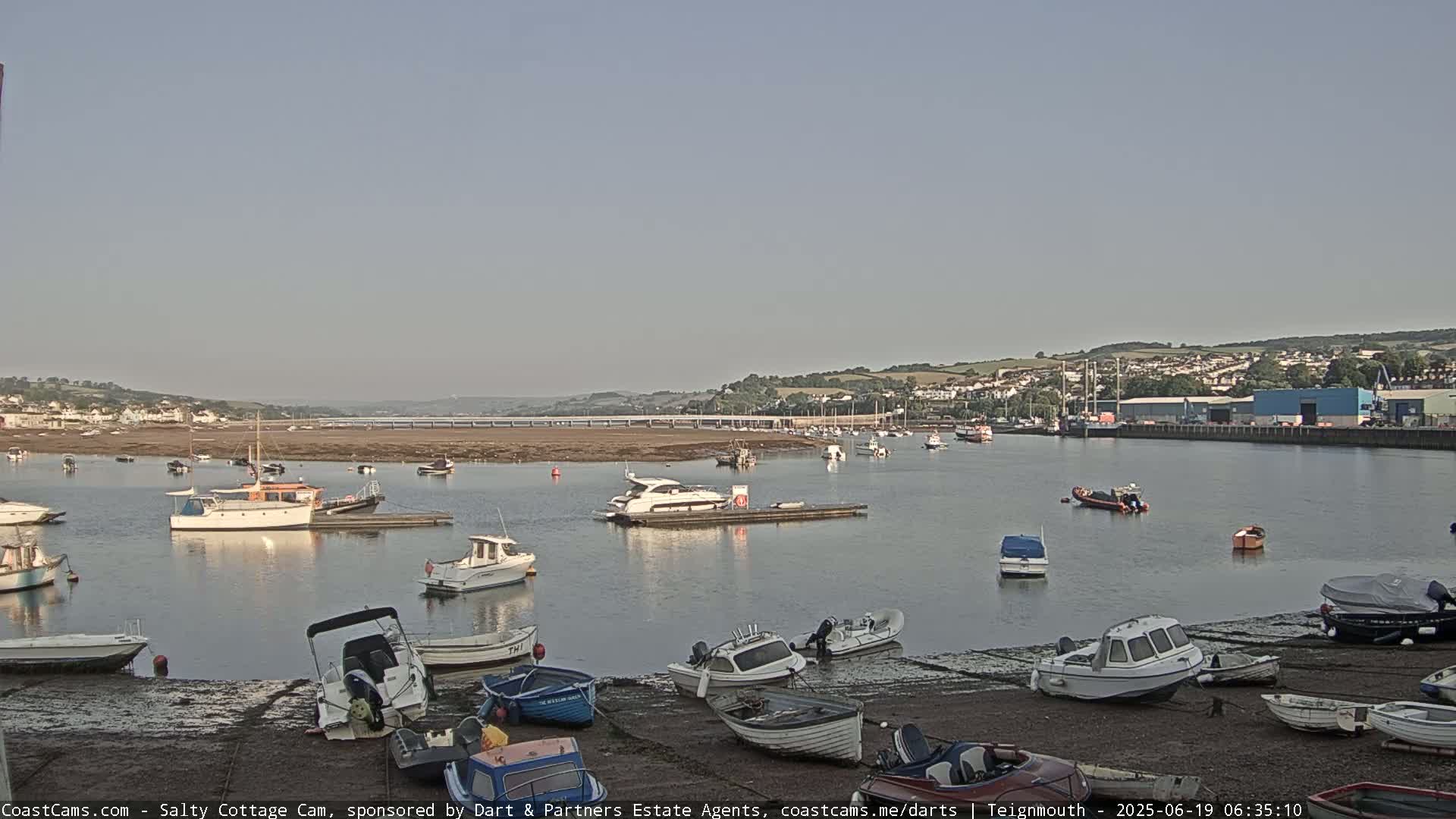 Teignmouth Marine, Teign River & Shalton Village Live Cam - Teignbridge, Devon, South West, England, United Kingdom
